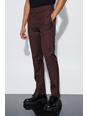 Chocolate Relaxed Fit Straight Leg Suit Trousers