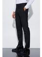 Black Kostymbyxor med raka ben och ledig passform