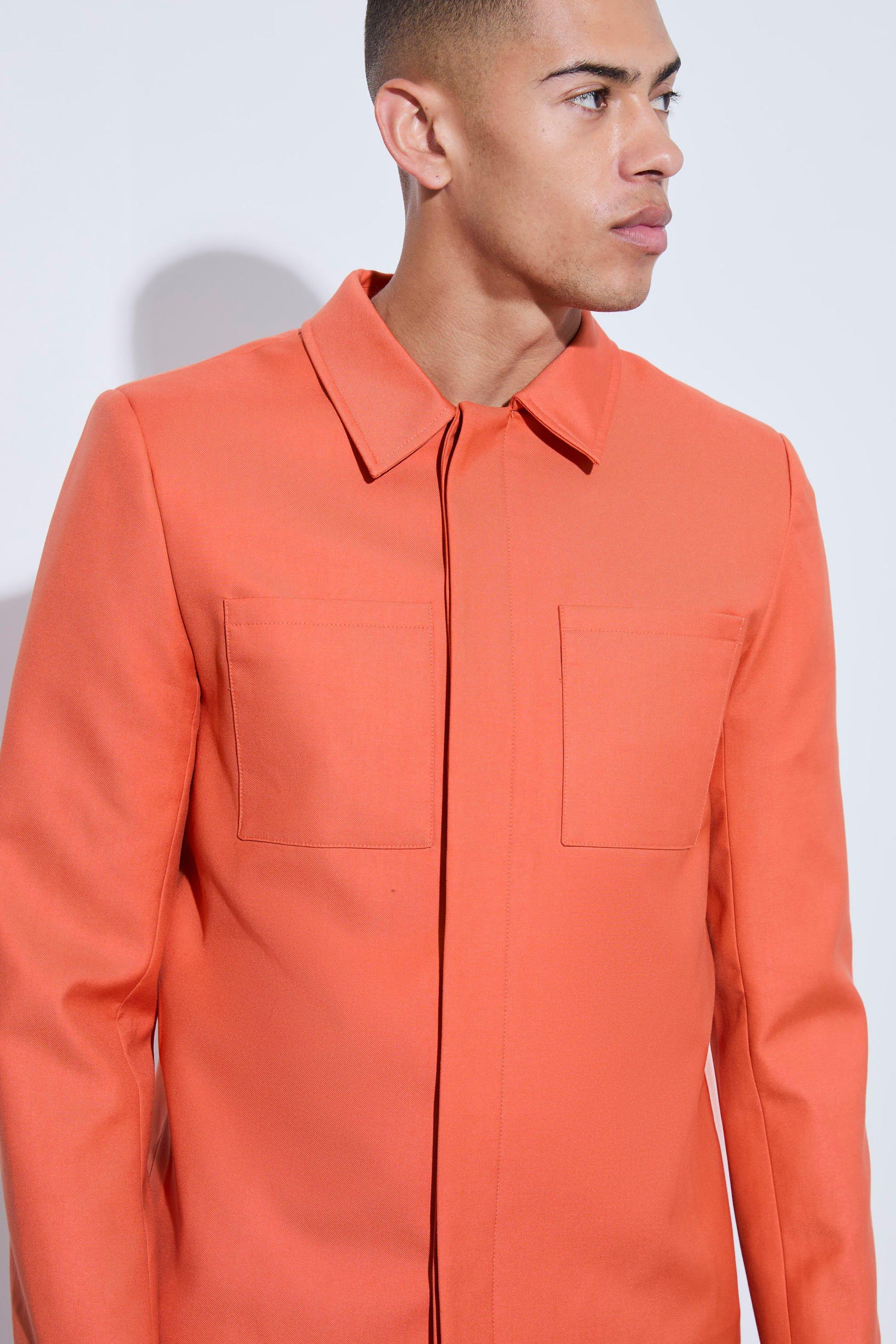 Orange on sale harrington jacket