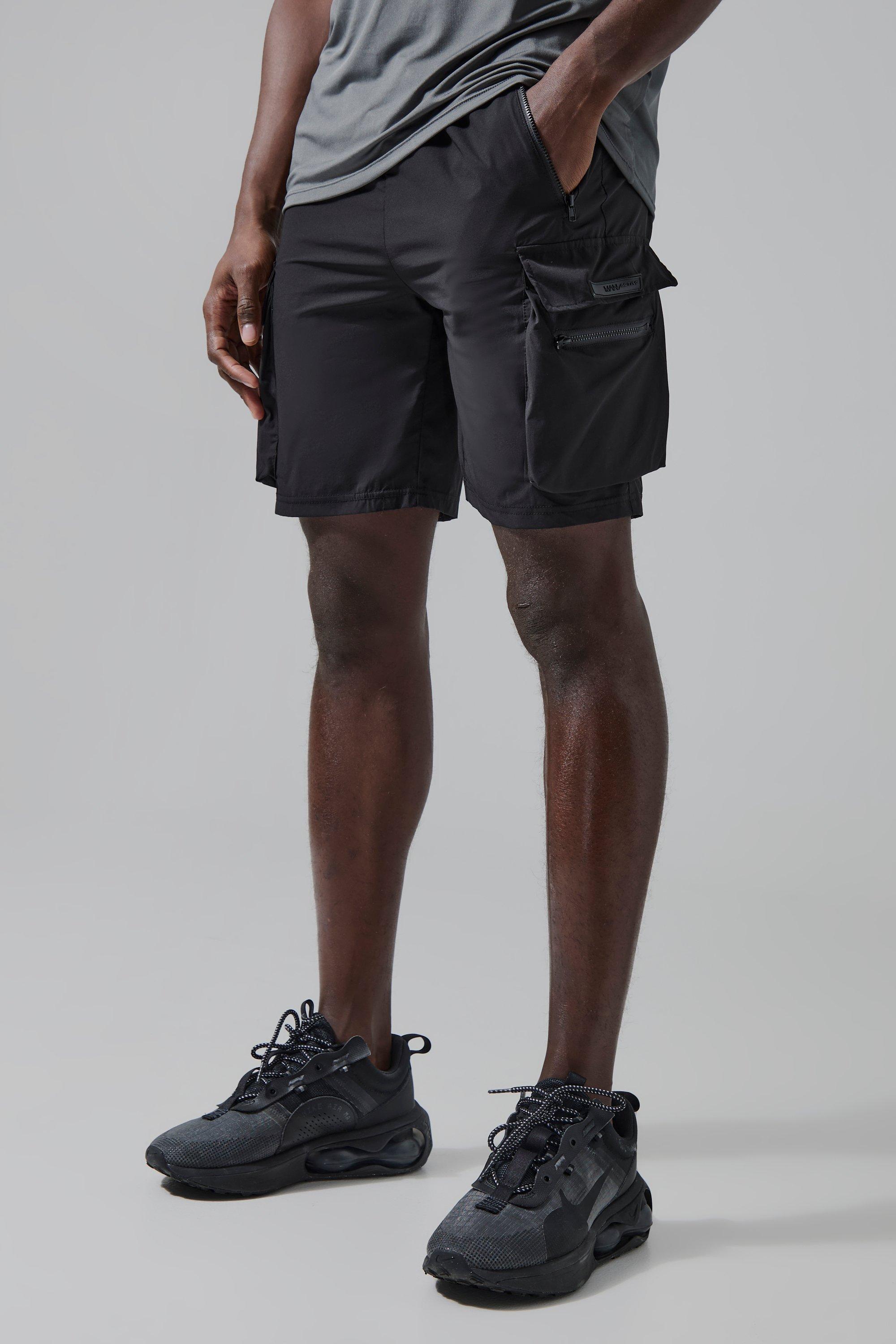 Boohoo mens cargo store shorts