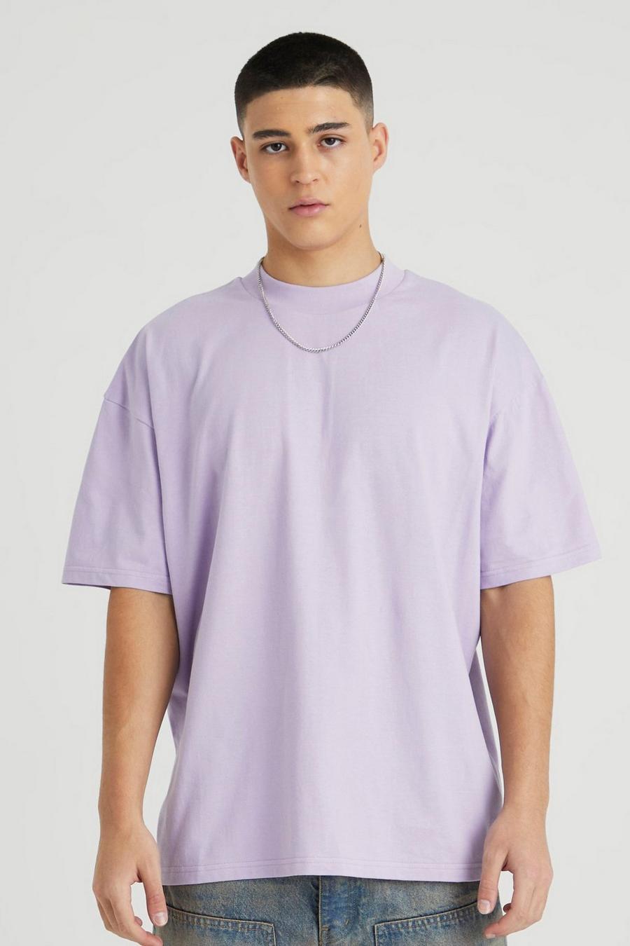Lilac Limited Oversize t-shirt i tjockt tyg image number 1