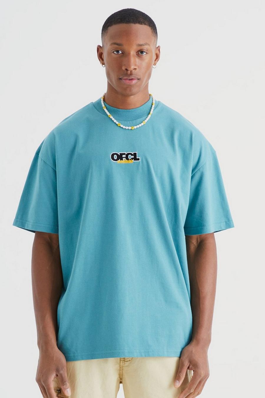 Blue Heavyweight Ofcl Oversized T-shirt image number 1
