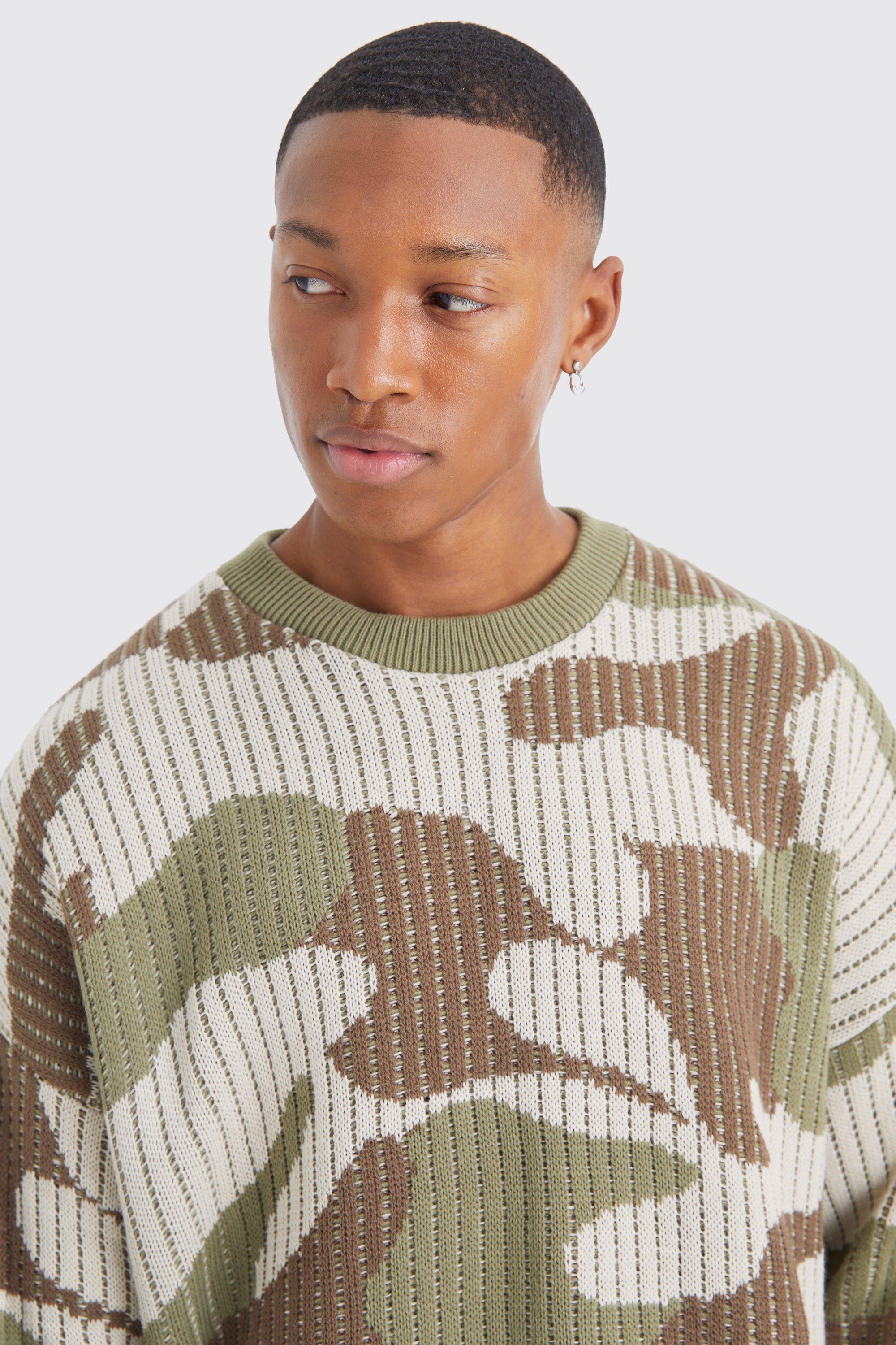 Oversized camo sweater hotsell