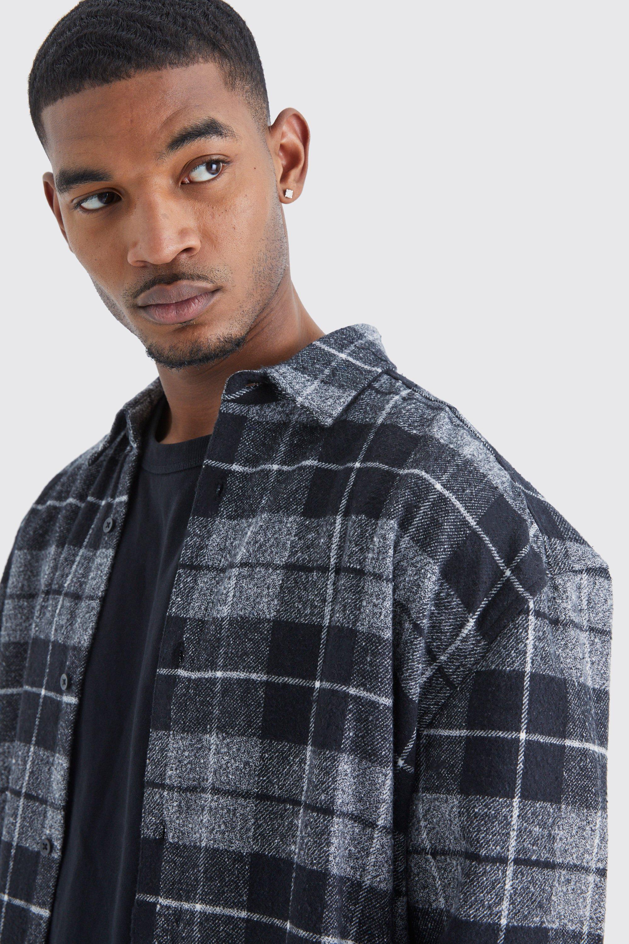 Oversized geruit overhemd new arrivals