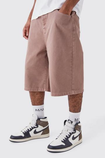 Brown Tall Overdyed Denim Jorts