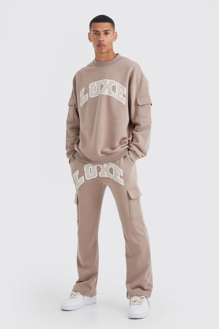 Stone Luxe Graphic Cargo Pocket Gusset Tracksuit image number 1