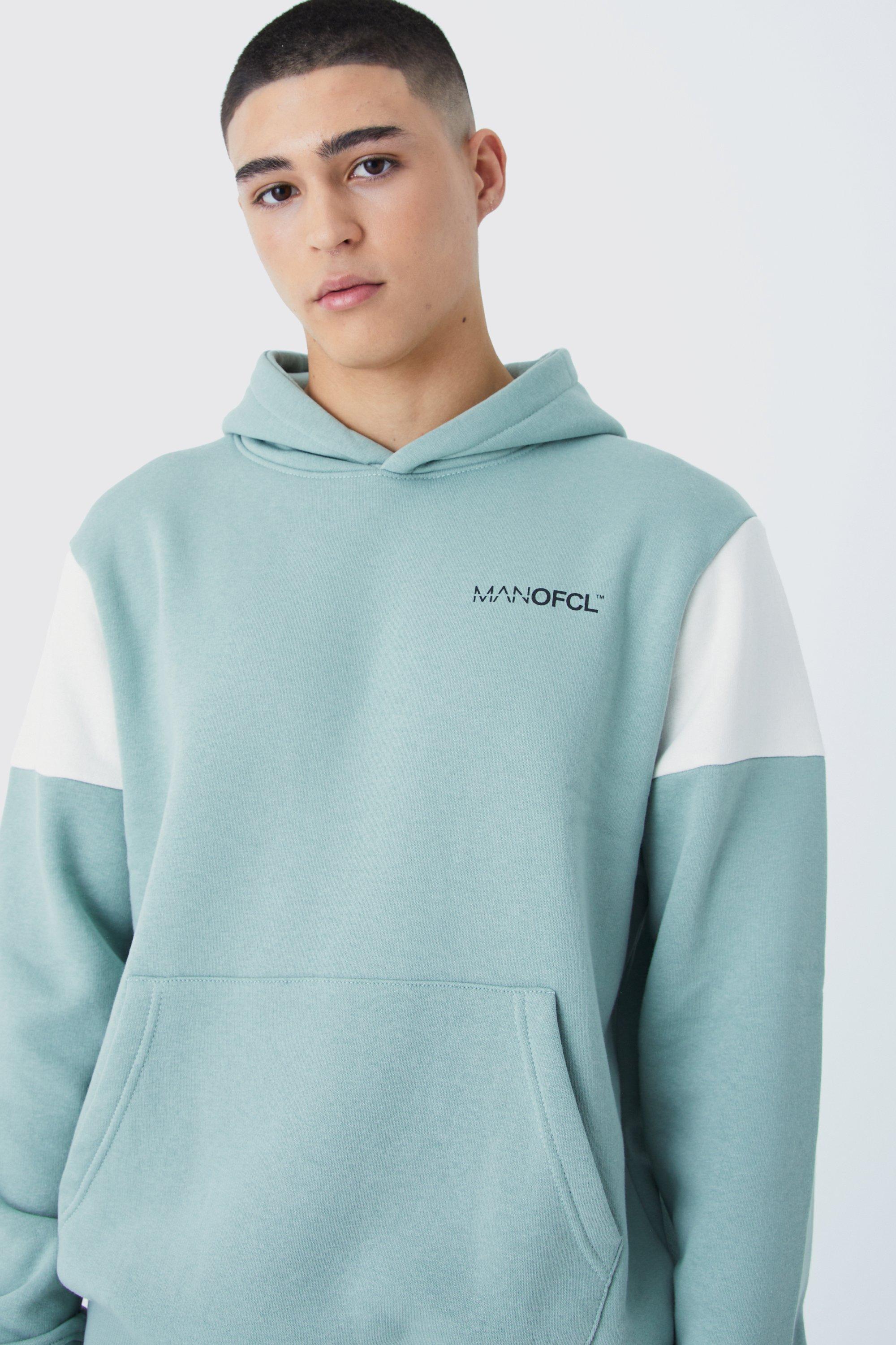 Man Ofcl Colour Block Hoodie Tracksuit boohoo