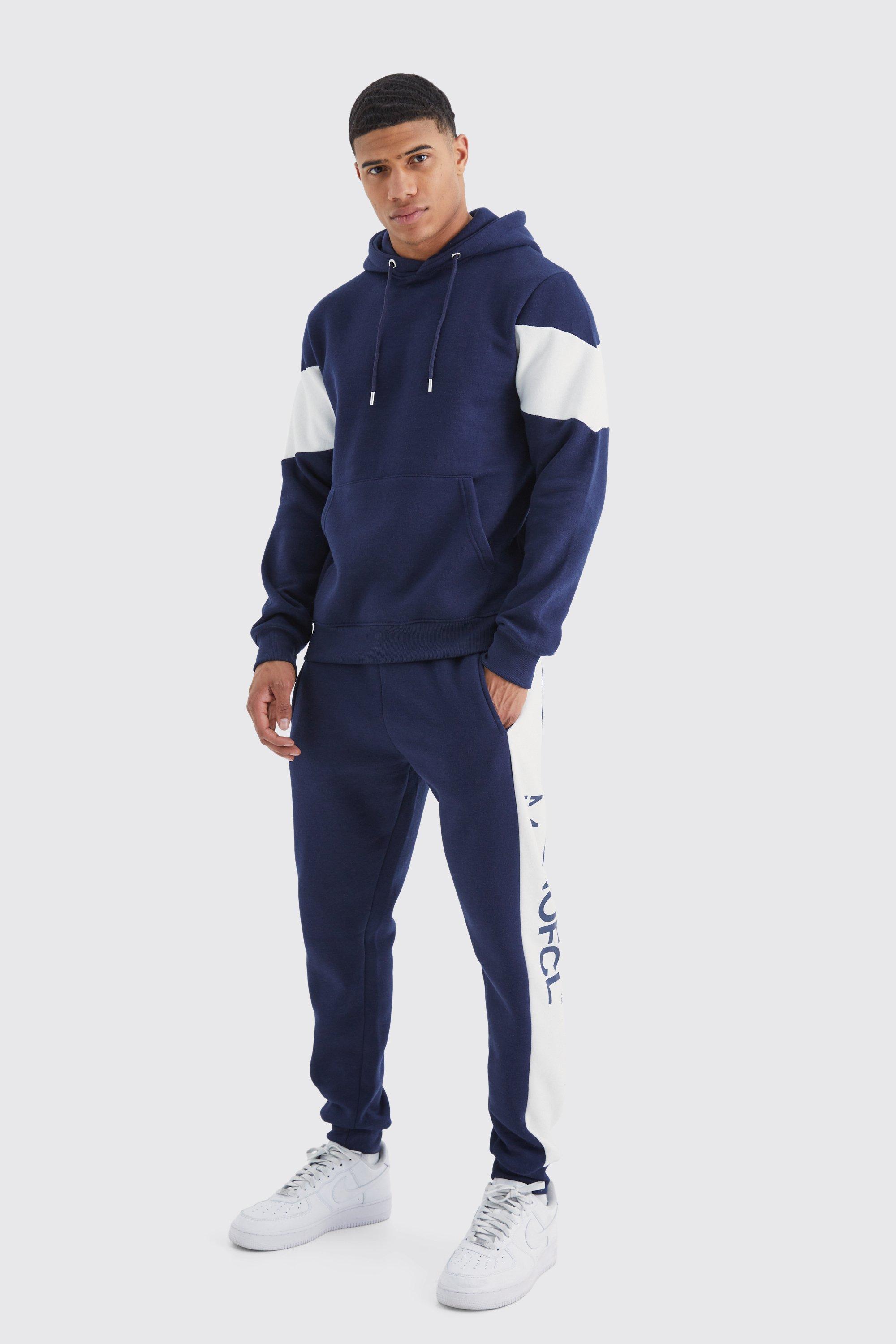 Navy blue hotsell colour tracksuit