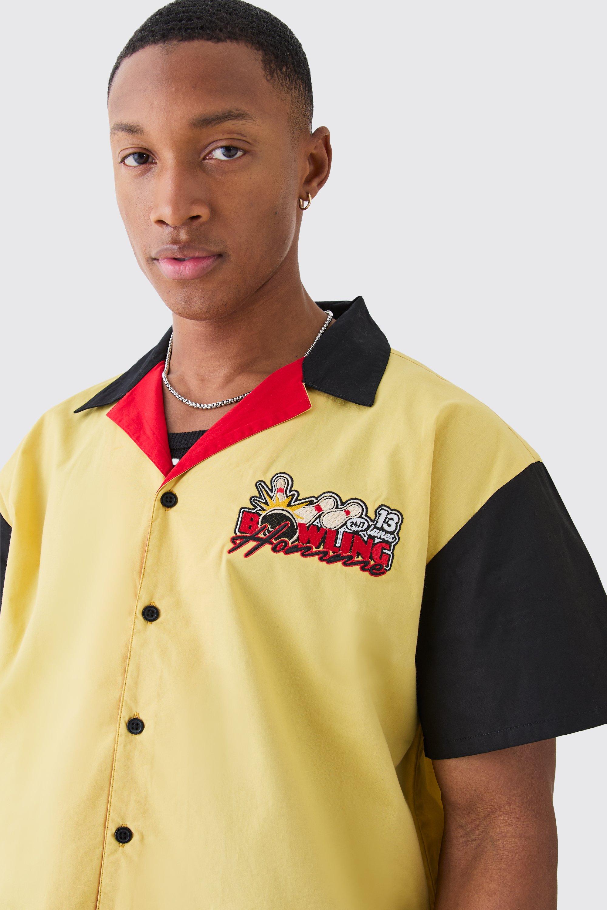 yellow bowling shirt