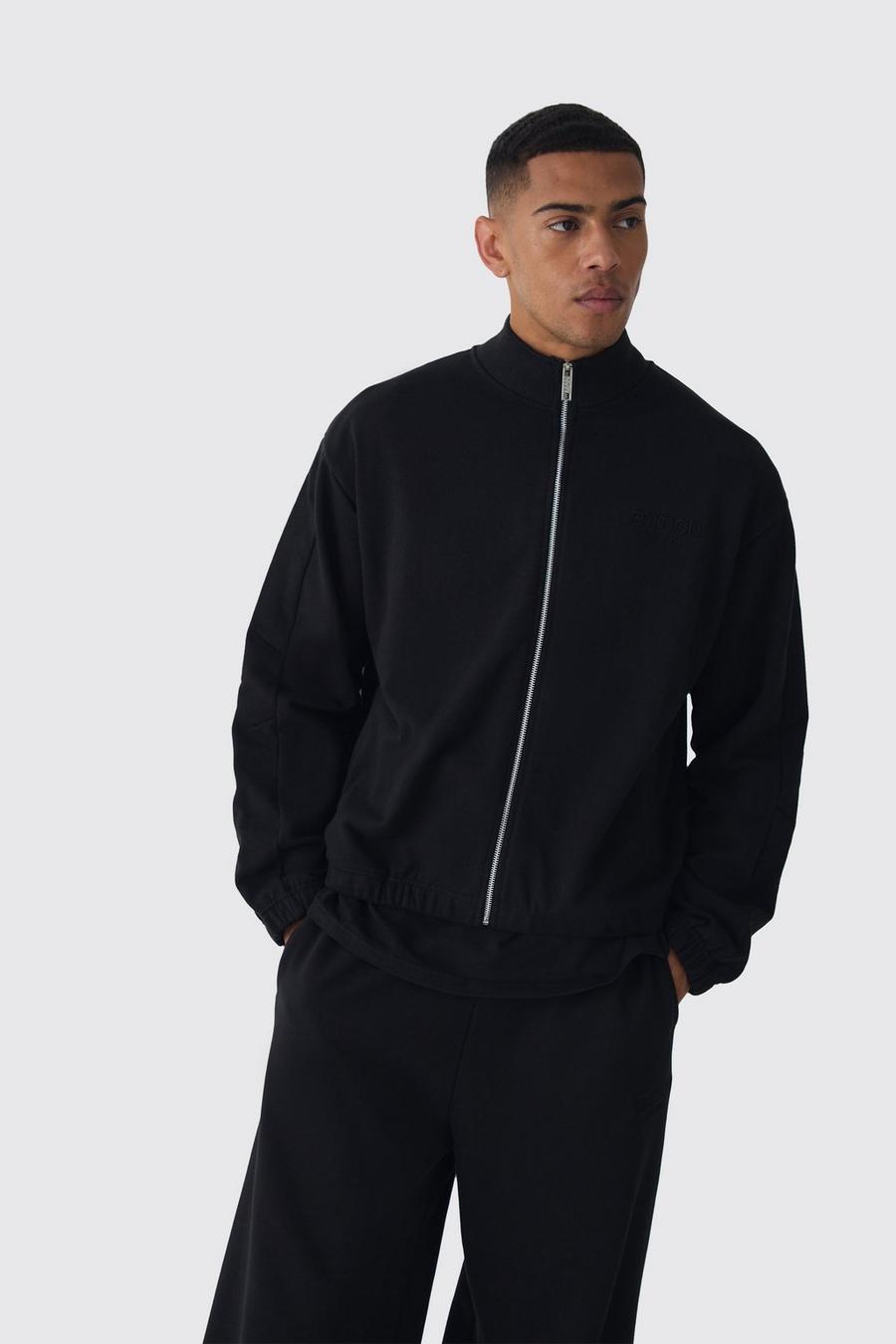 Black Oversized Dik Oversized Boxy Bomberjack