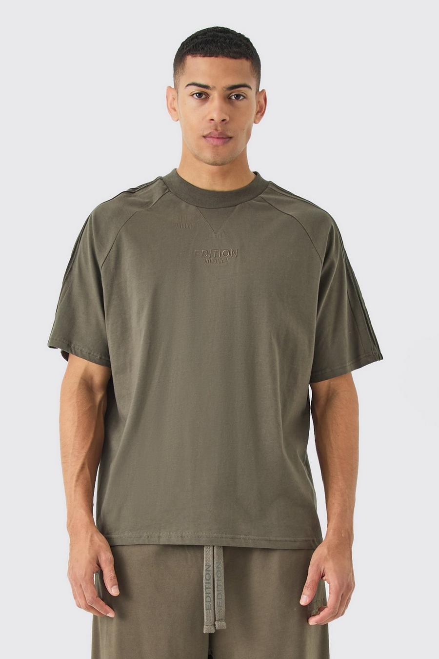 T-shirt oversize épais à pinces, Chocolate image number 1