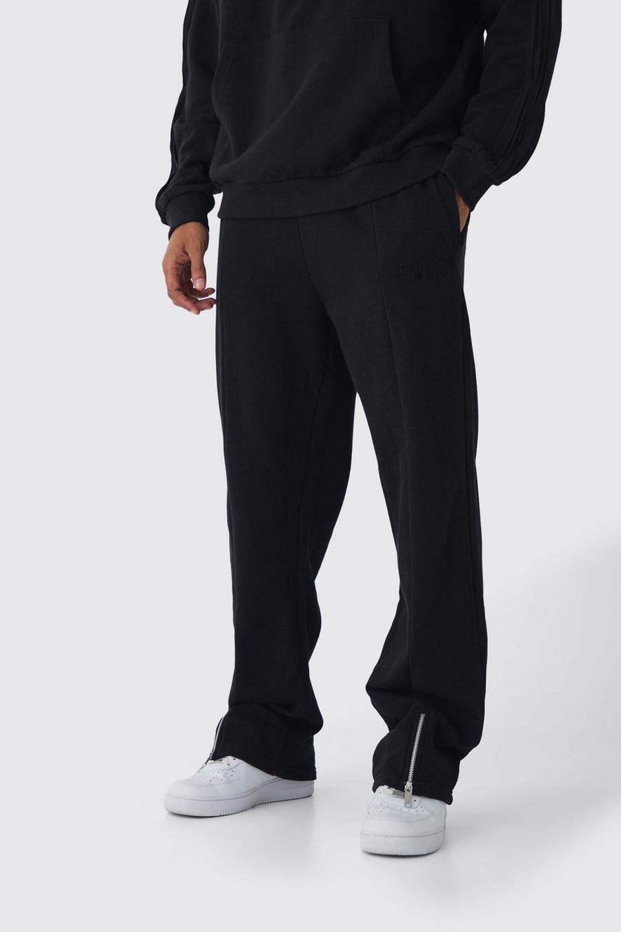 Black EDITION Relaxed Fit Heavyweight Split Hem Jogger image number 1