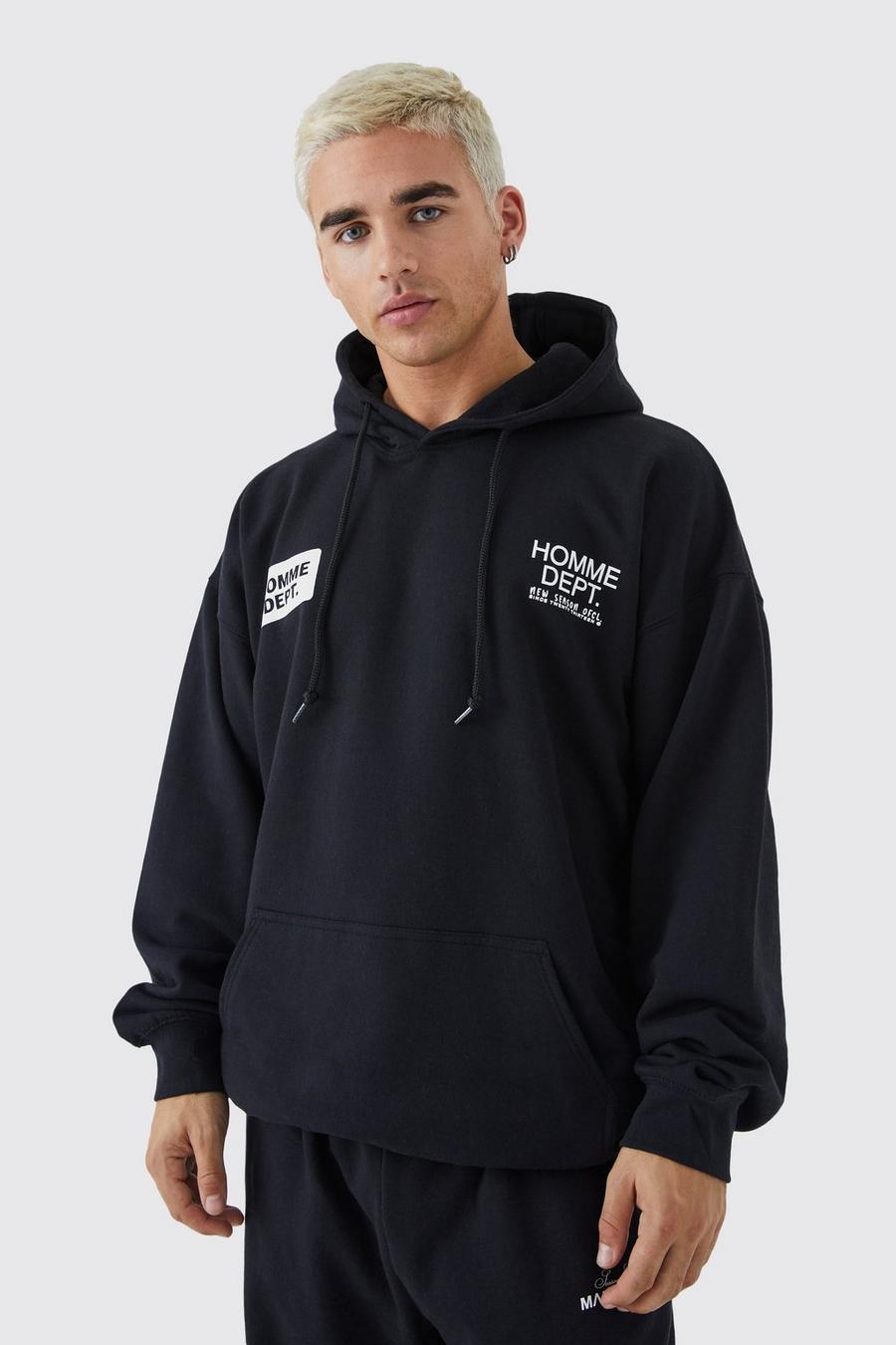 Black Homme Department Oversize hoodie image number 1