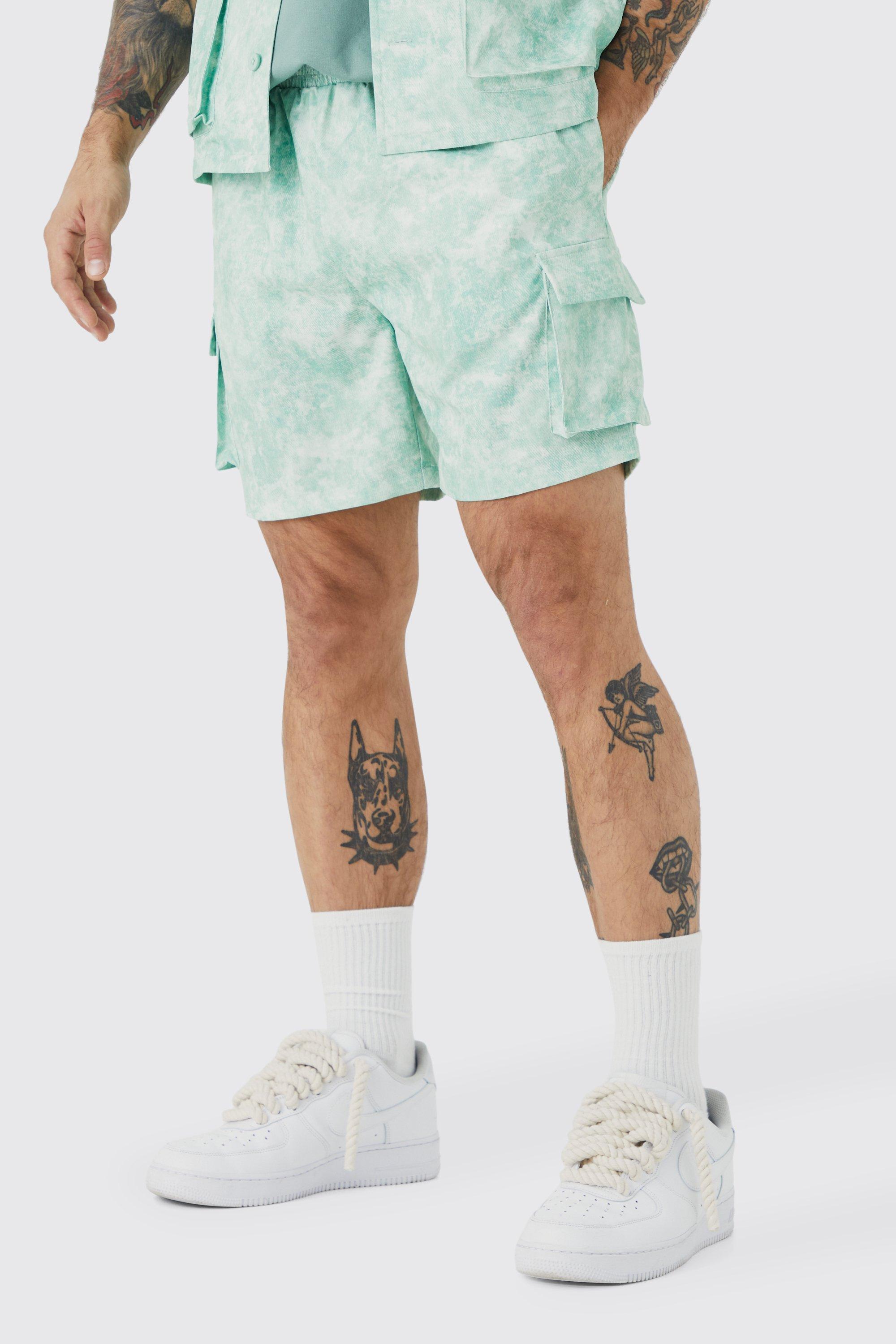 Sage Elasticated Waistband Cargo Short