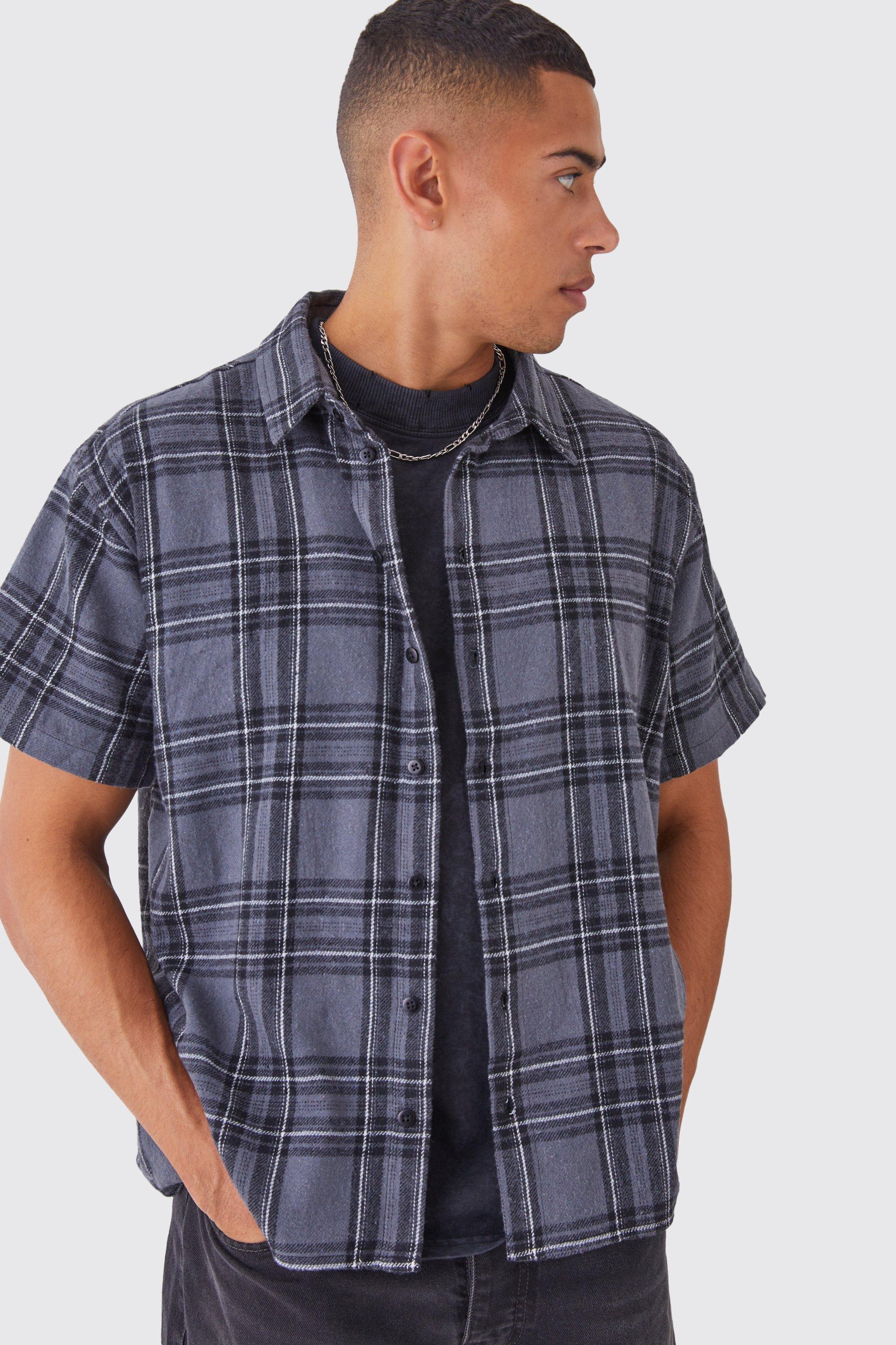 Short sleeve flannel sales