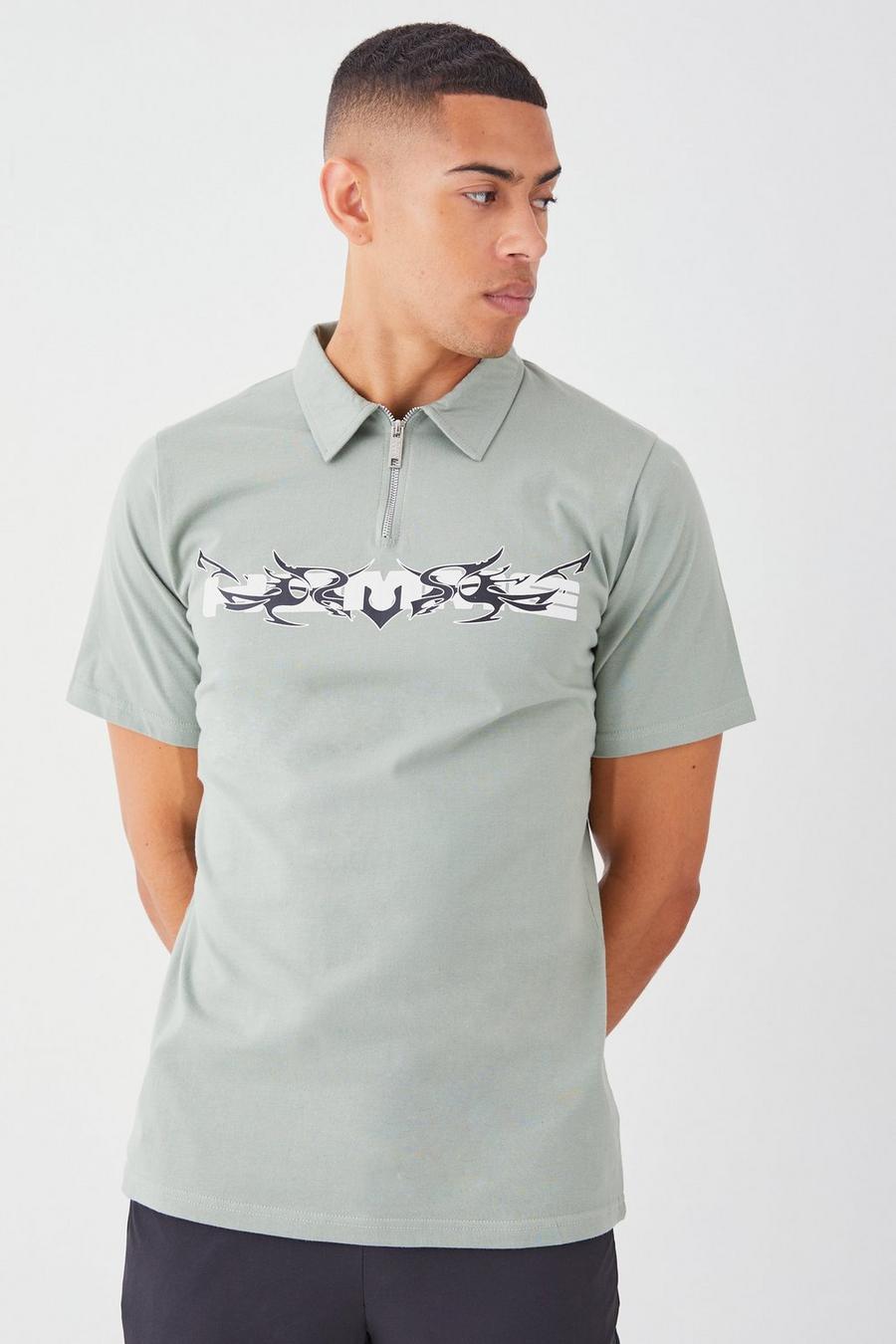 Polo con grafica Homme, Sage image number 1