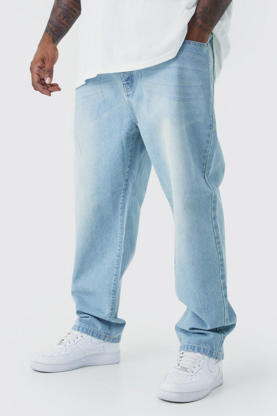 Ice blue Plus Toelopende Jeans