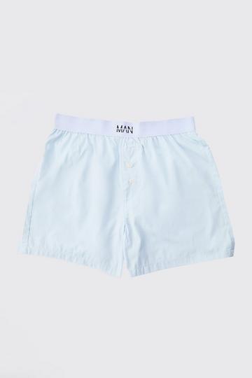 Original Man Woven Boxer Shorts light blue