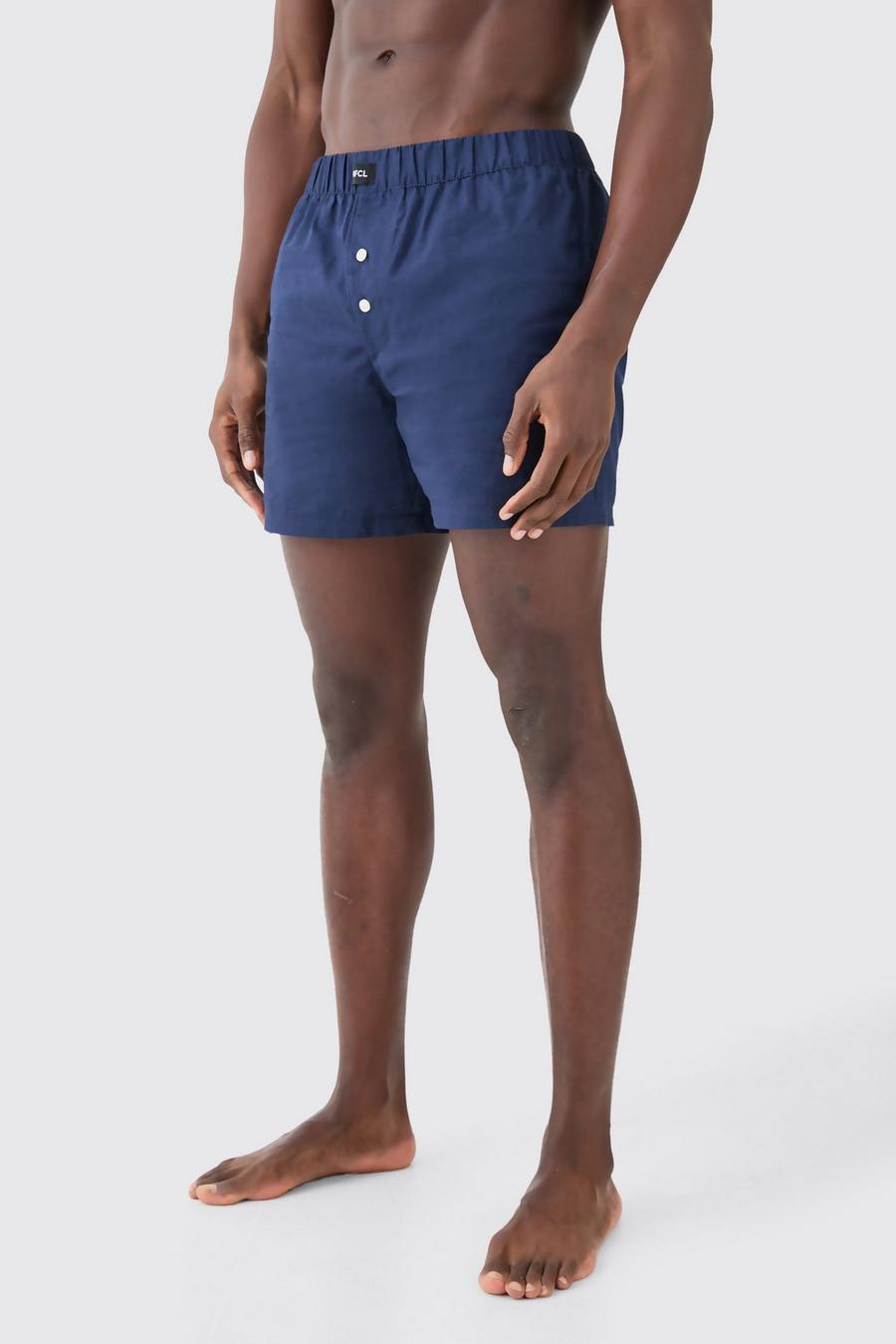 Navy Ofcl Geweven Boxer Shorts image number 1