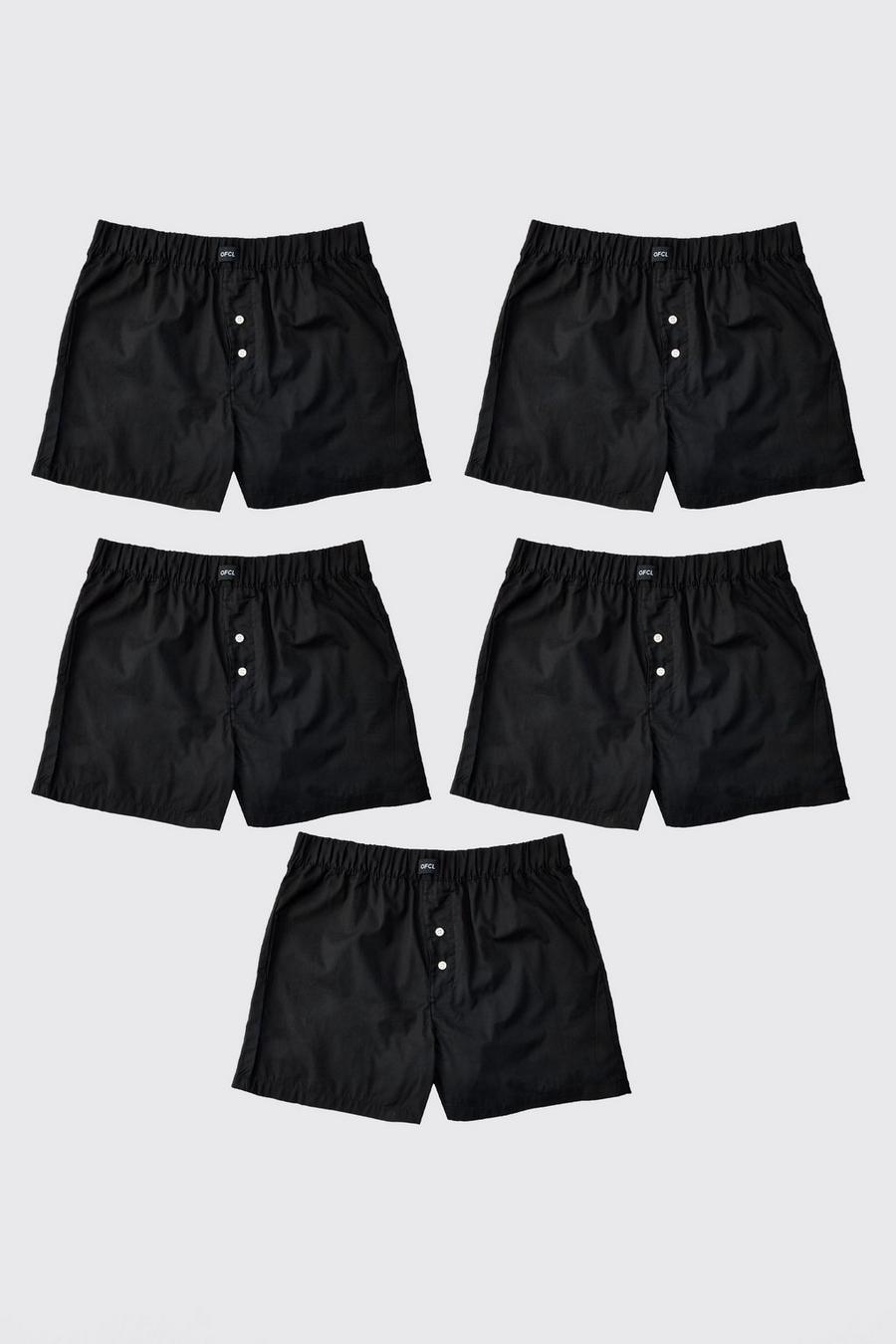 Black 3 Pack Ofcl Woven Boxer Shorts image number 1
