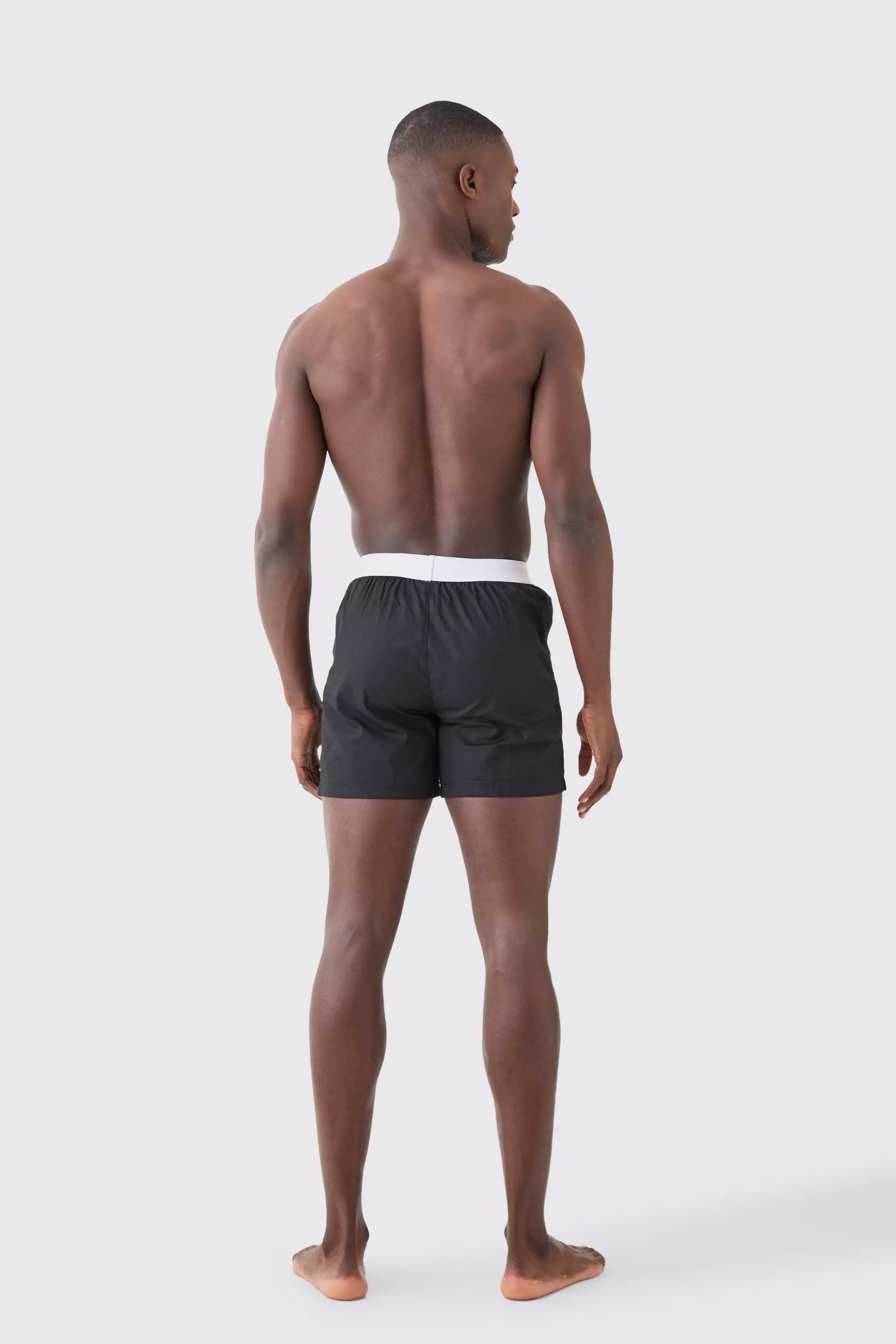 Black Man Tab Woven Boxer Shorts alternative image