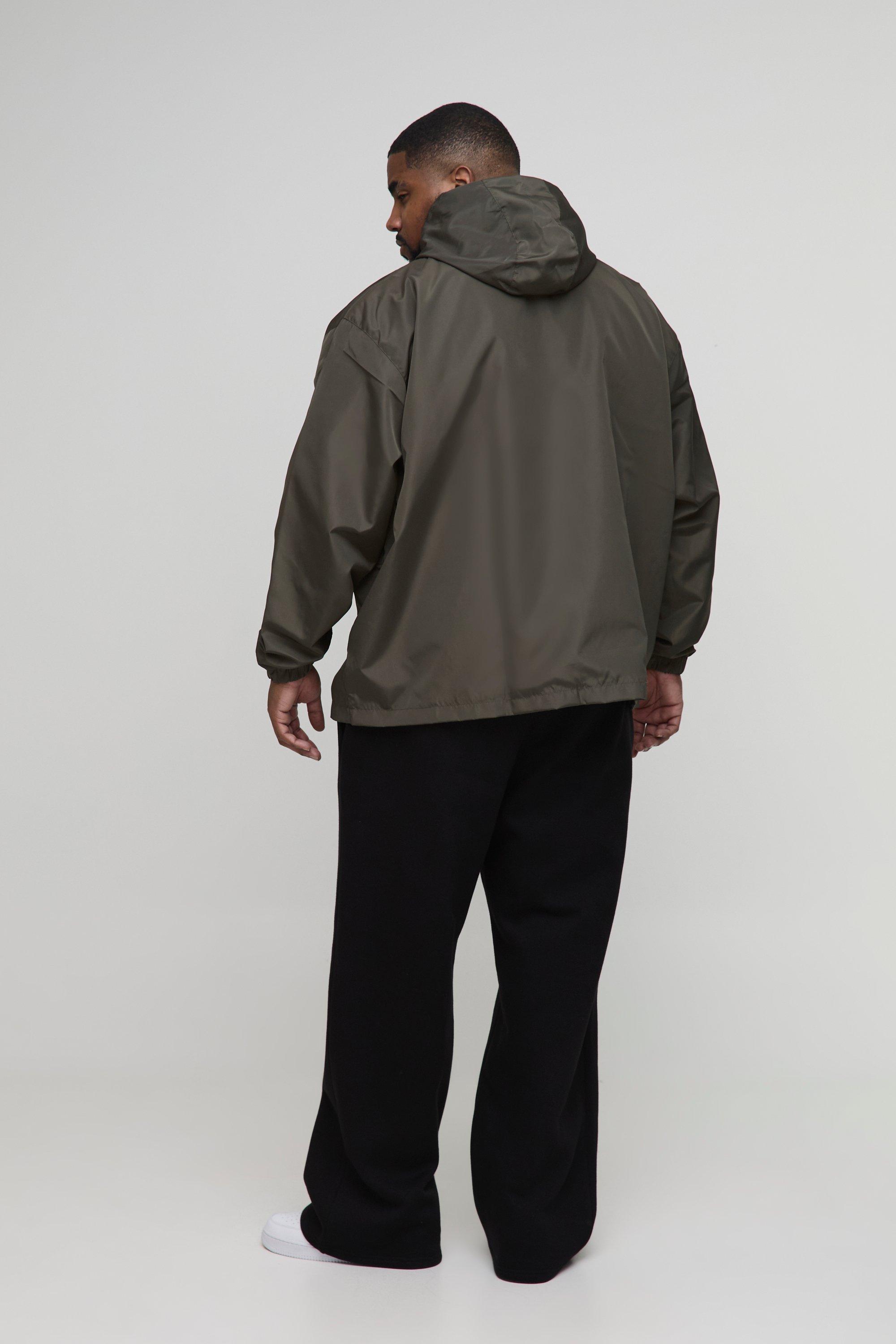 Plus Oversized Pocket Hooded Half Zip Windbreaker | boohoo USA Plus Oversized Pocket Hooded Half Zip Windbreaker | boohoo USA