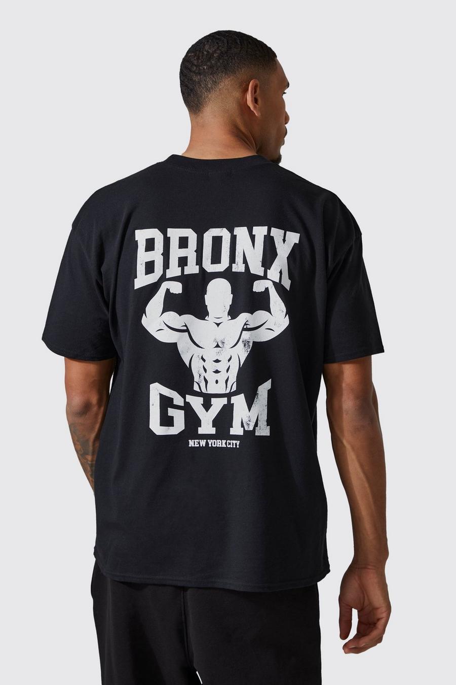 Black Tall Man Active Oversized Bronx Gym T-shirt image number 1