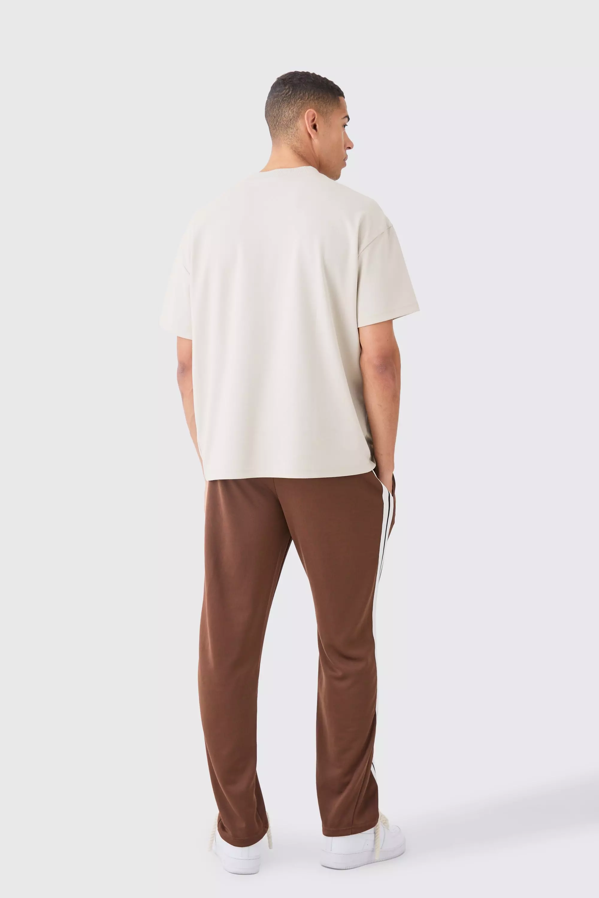 Chocolate Regular Fit Tricot Gusset Side Tape Jogger alternative image