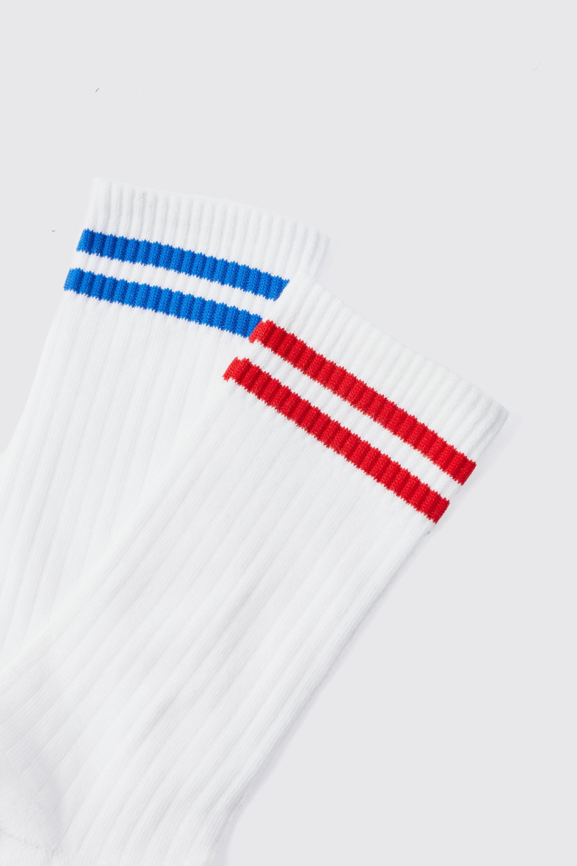 2 Pack Mixed Stripe Sport Socks