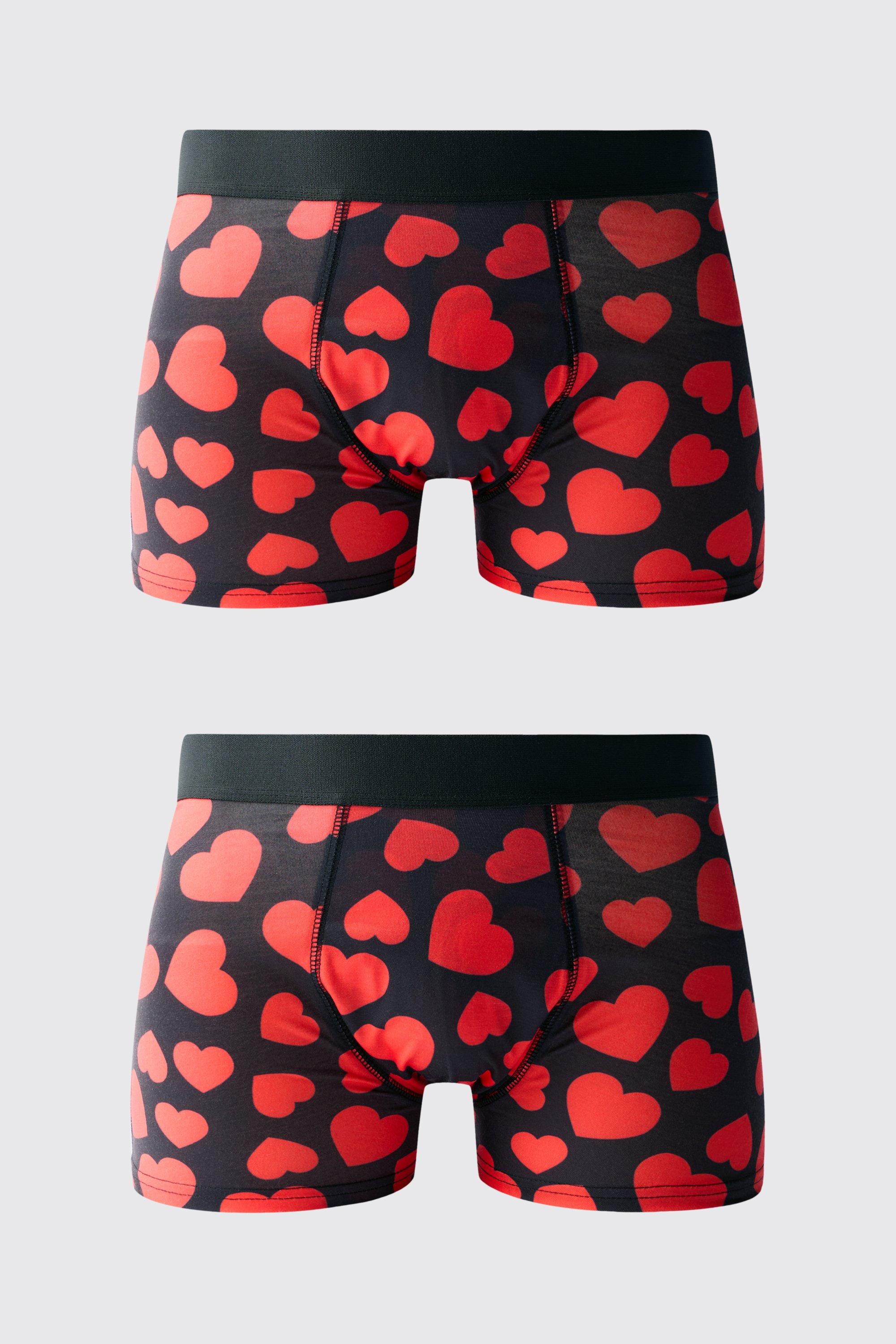 Valentines All Over Heart Boxer Gift Set
