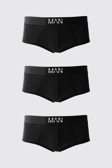 Black 3 Pack Man Dash Briefs