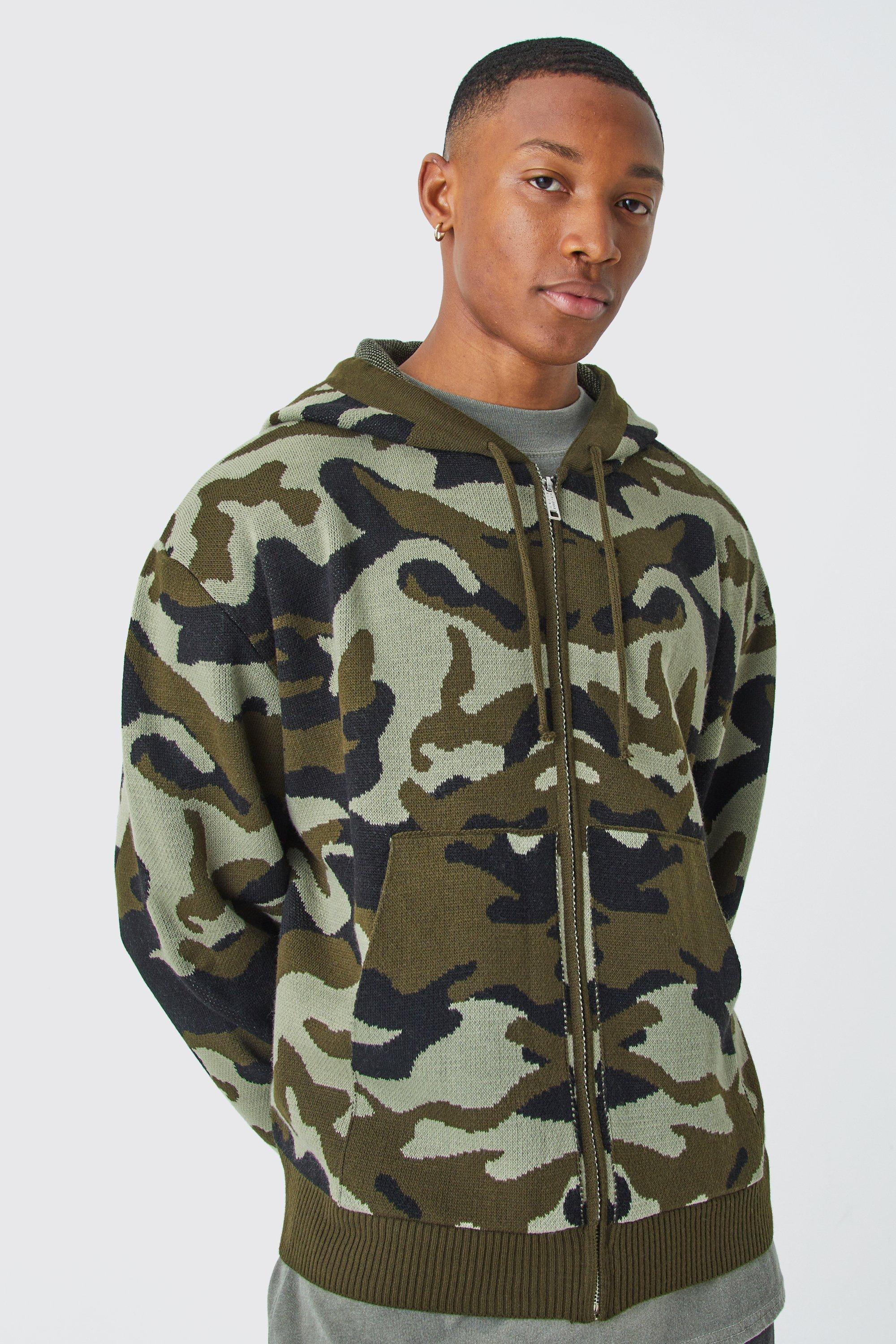 Oversized camo hot sale jacket mens