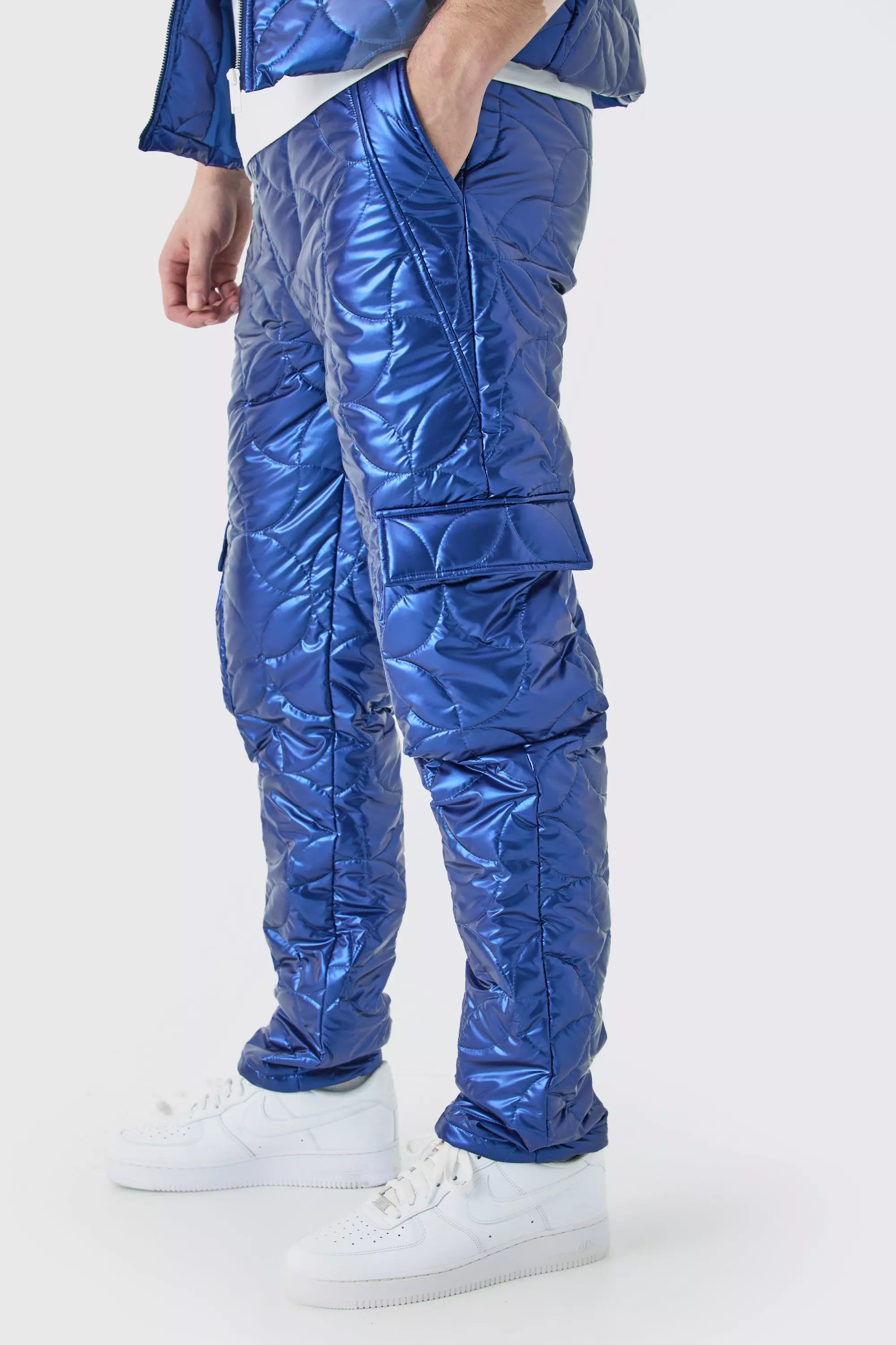 Quilted on sale cargo pants