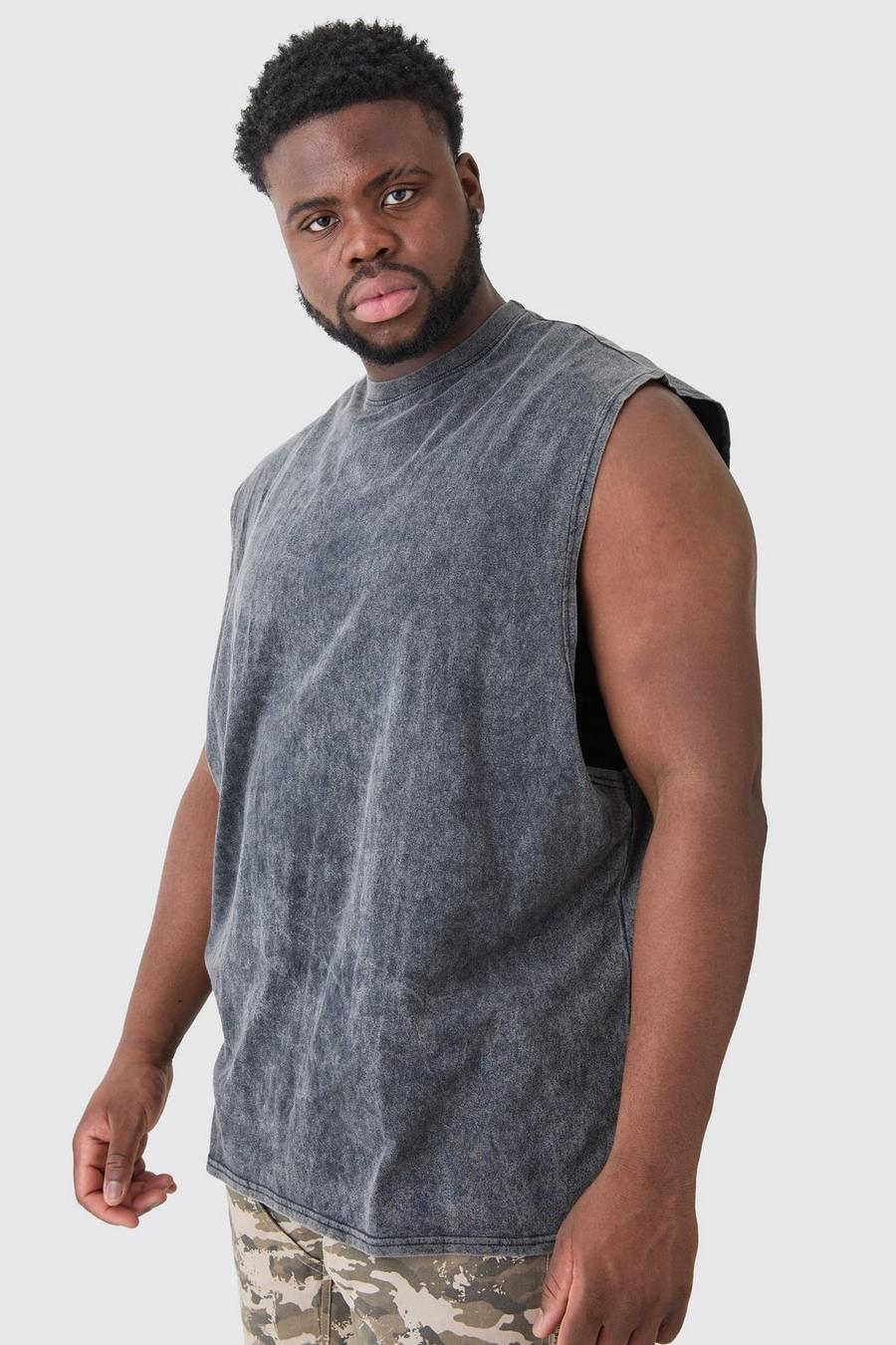 Plus Oversize Tanktop, Charcoal image number 1
