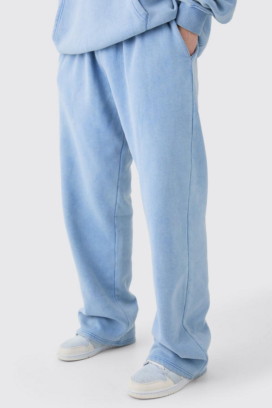 Pantaloni tuta Tall rilassati in lavaggio riciclato, Cornflower blue