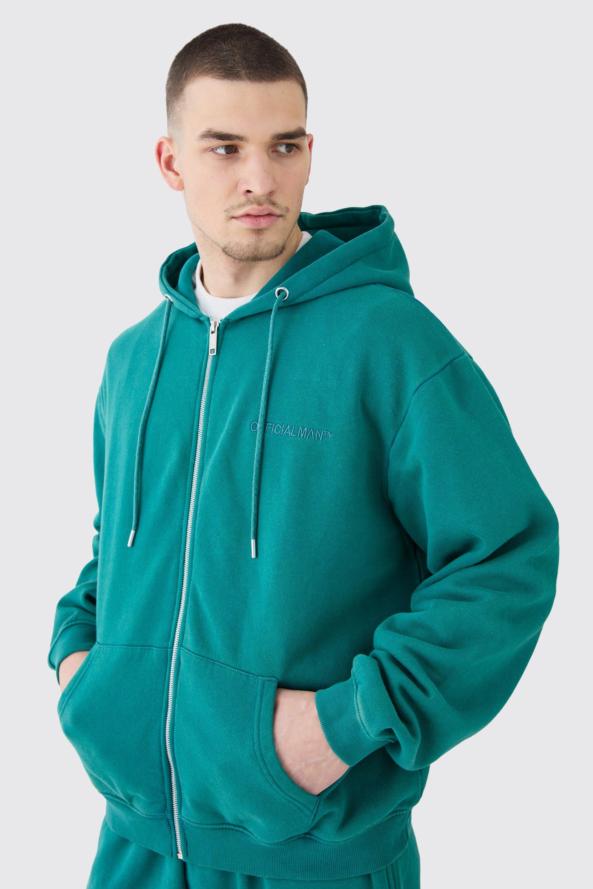 Tall Oversized Official Boxy Zip Hooded Laundered Wash Tracksuit