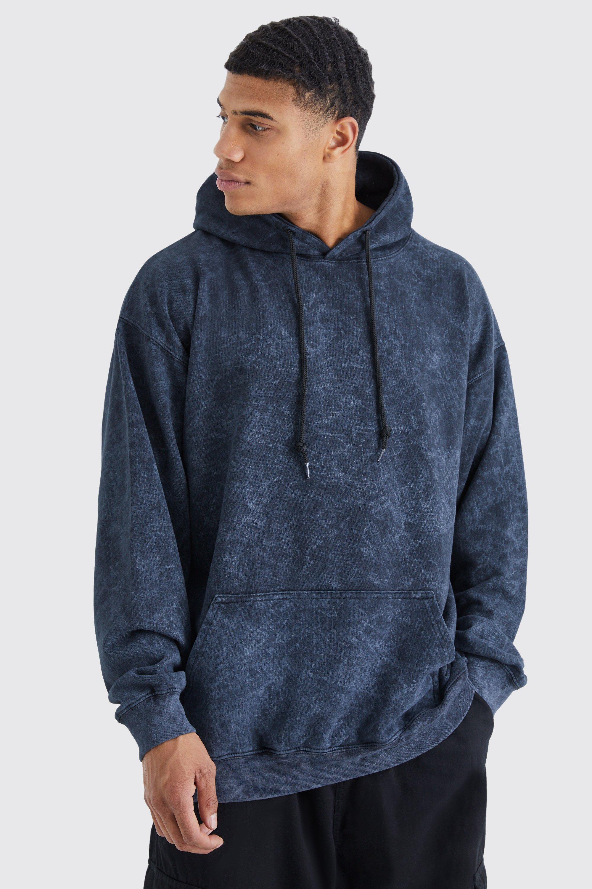 Oversized Acid Wash Graphic Hoodie