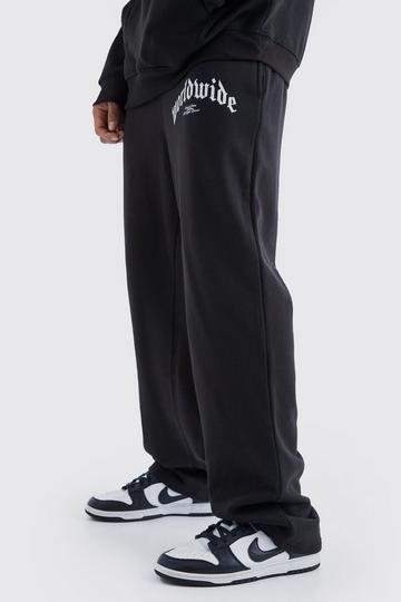 Relaxed Worldwide Graphic Sweatpants black