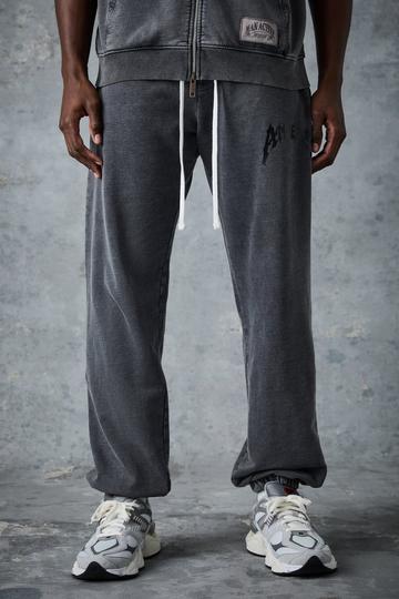 Man Active Washed Rest Day Oversized Sweatpant black