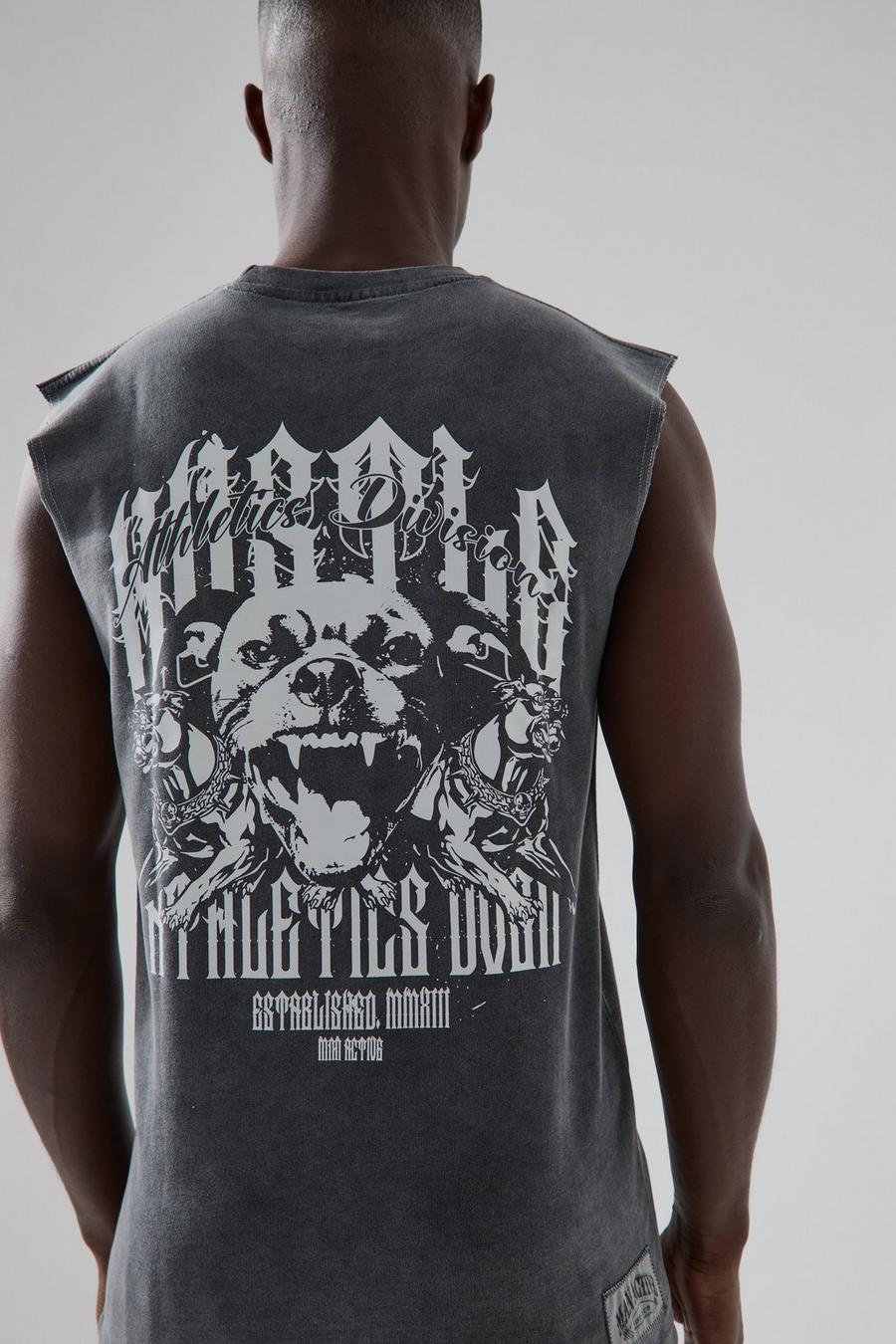Black Man Active Washed Graphic Tank Top image number 1