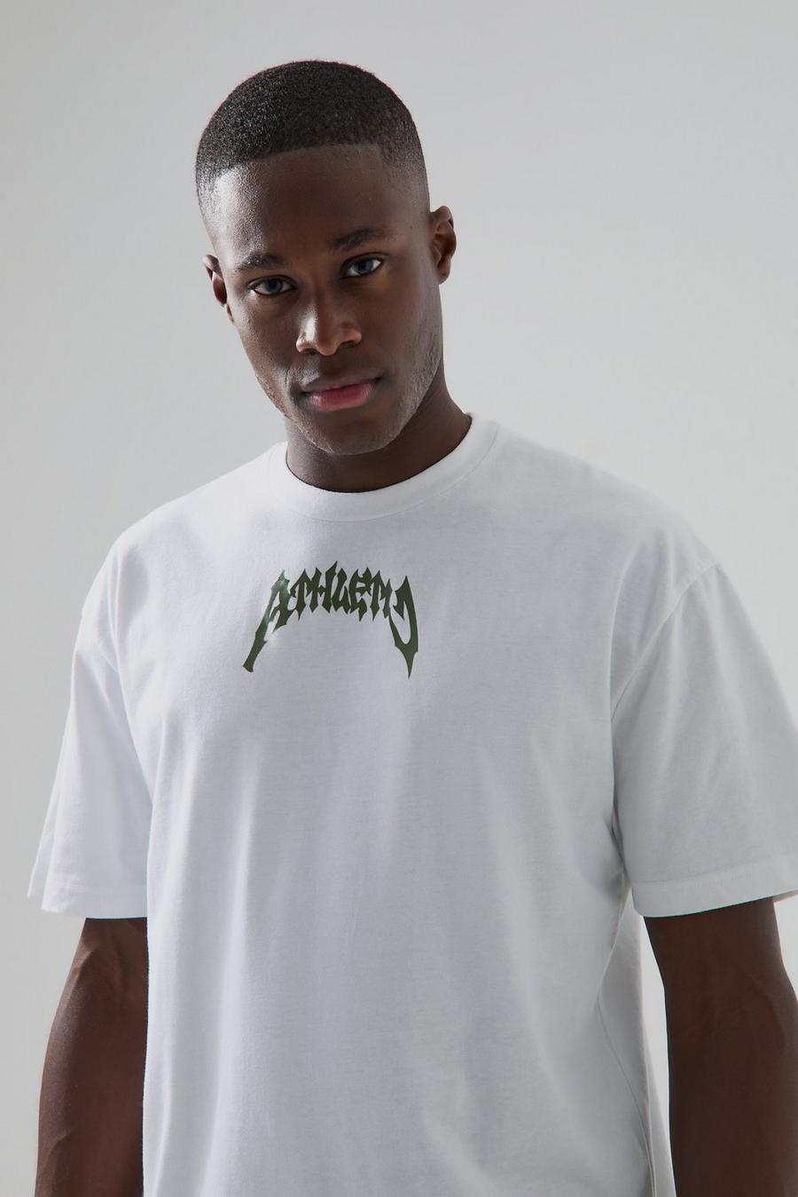 White Man Active Oversized Athletics T-shirt image number 1