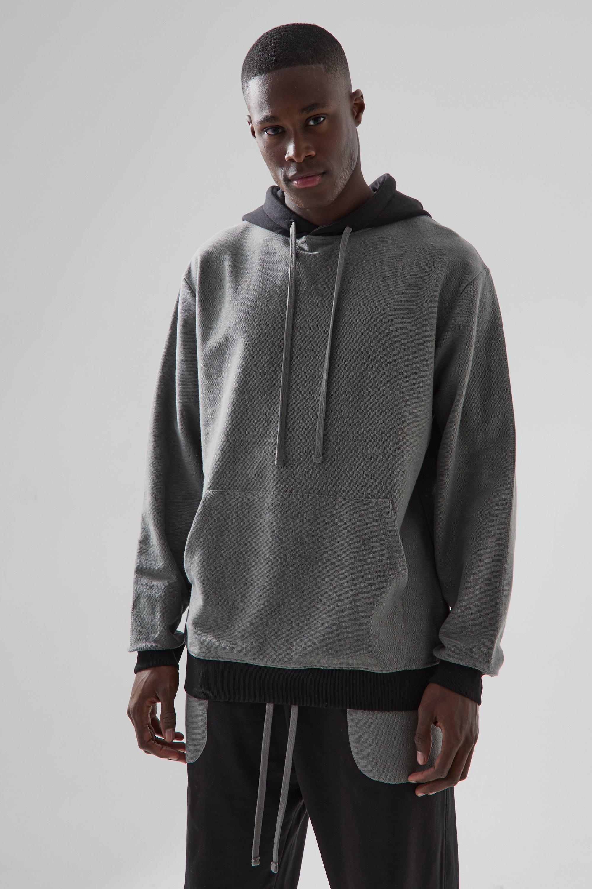 Mens Grey Block Hooded Tracksuit