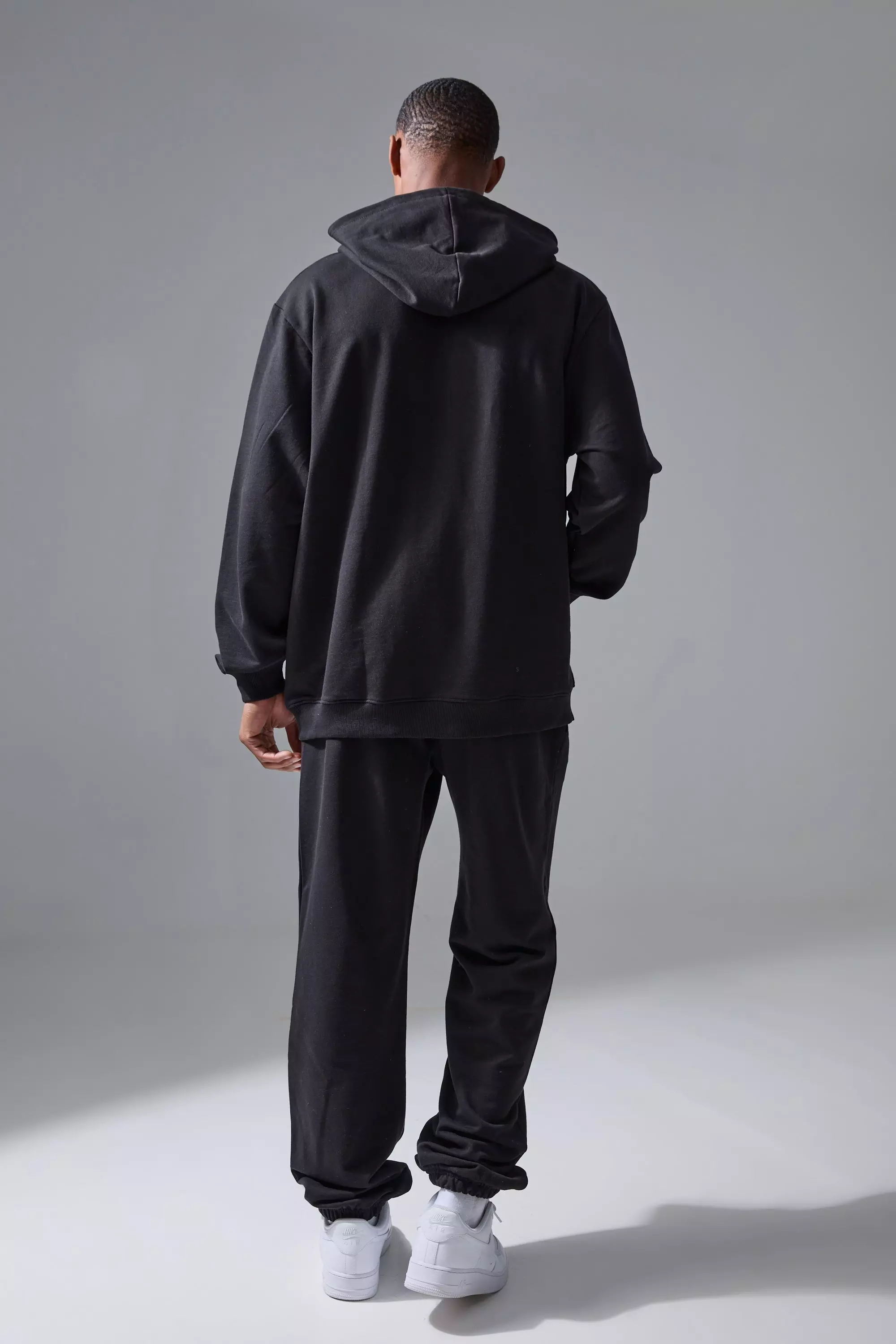 Black Man Active La Lift Club Zip Through Tracksuit صورة بديلة