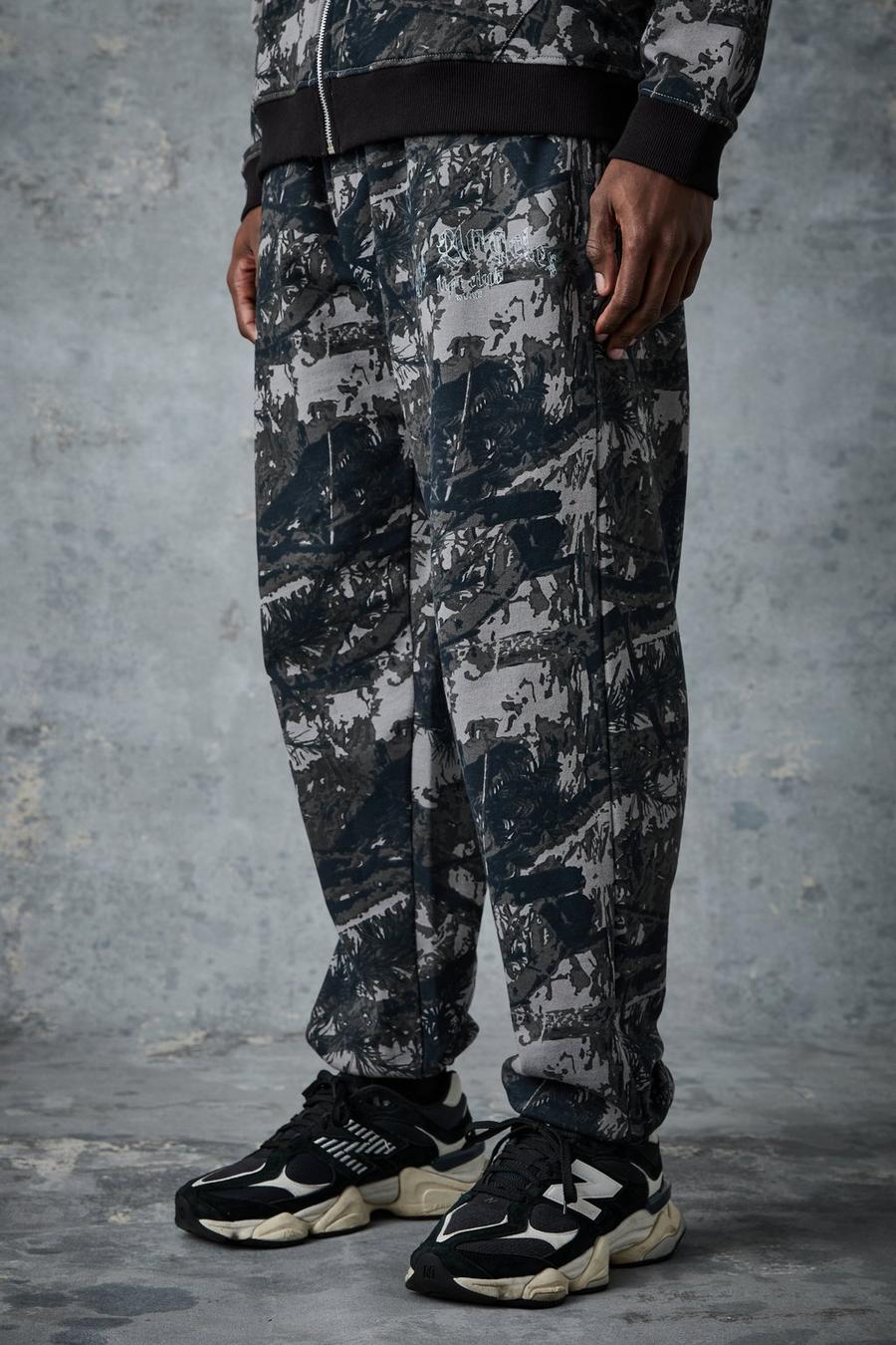 Pantaloni tuta Man Active LA Lift Club con zip, Khaki image number 1