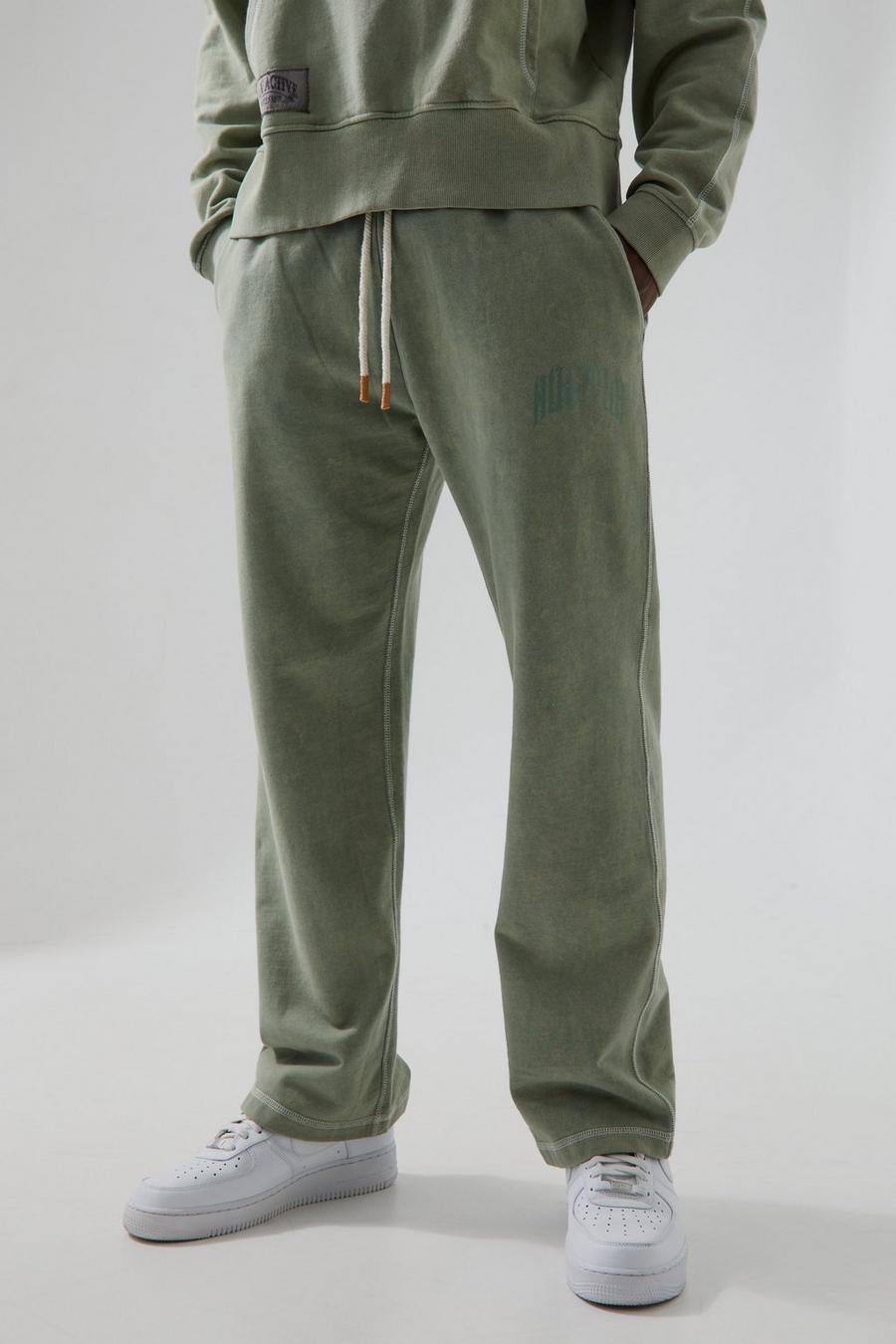 Sage green Man Active Relaxed Washed Rest Day Jogger