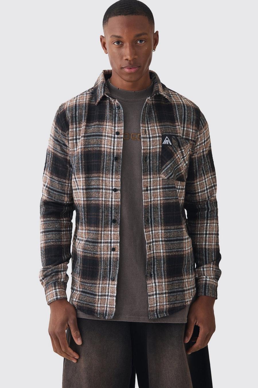 Multi Woven MAN Tab Pocket Checked Shirt