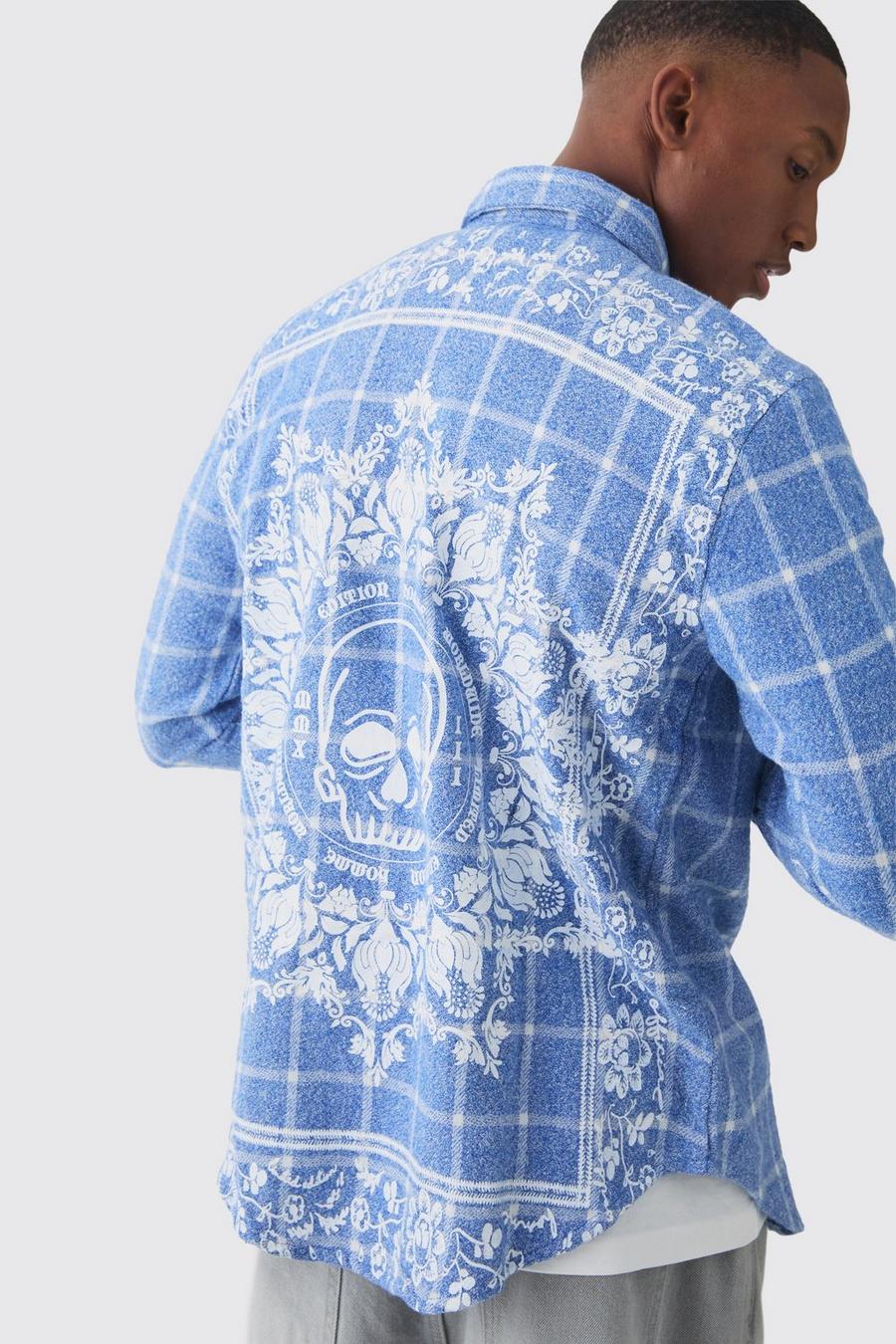 Multi Back Printed Bandana Check Shirt