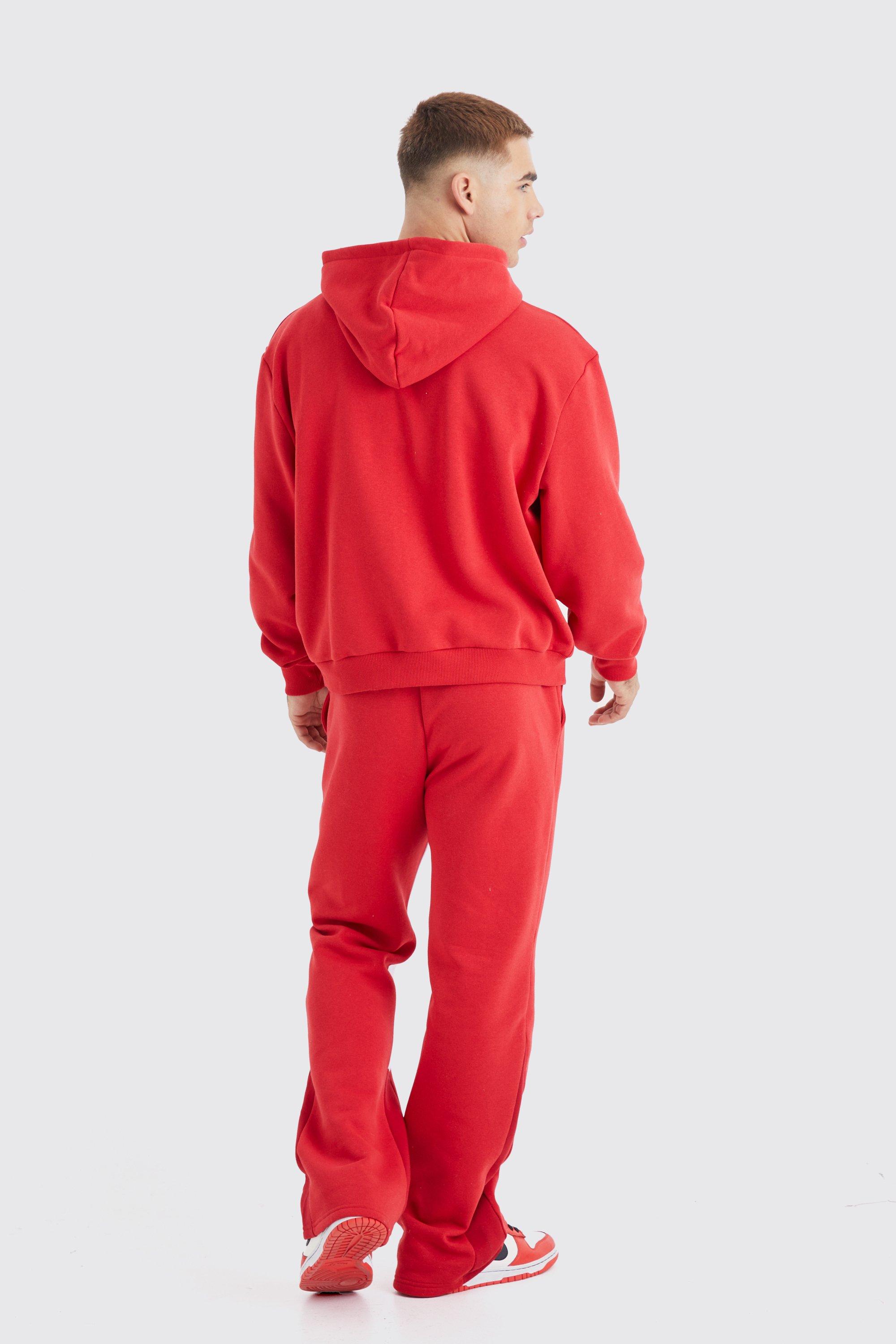 Red store boohoo tracksuit