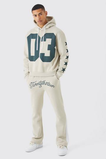 Oversized Boxy Varsity Gusset Tracksuit sage