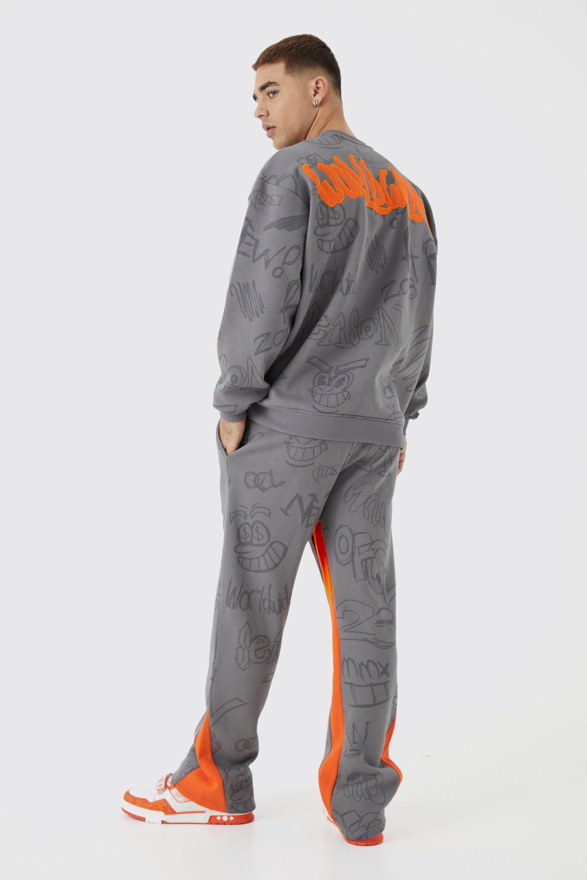Boohoo mens grey store tracksuit